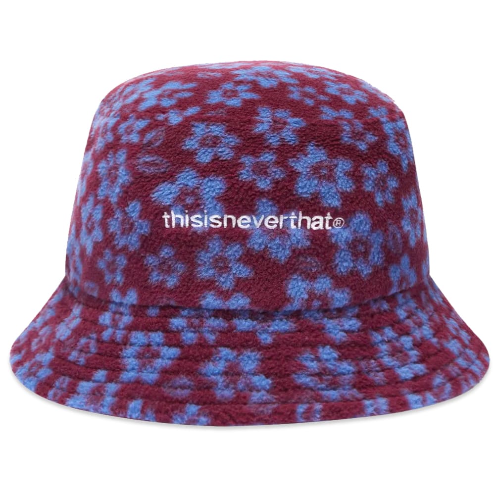thisisneverthat Floral Fleece Bucket Hat Burgundy END.
