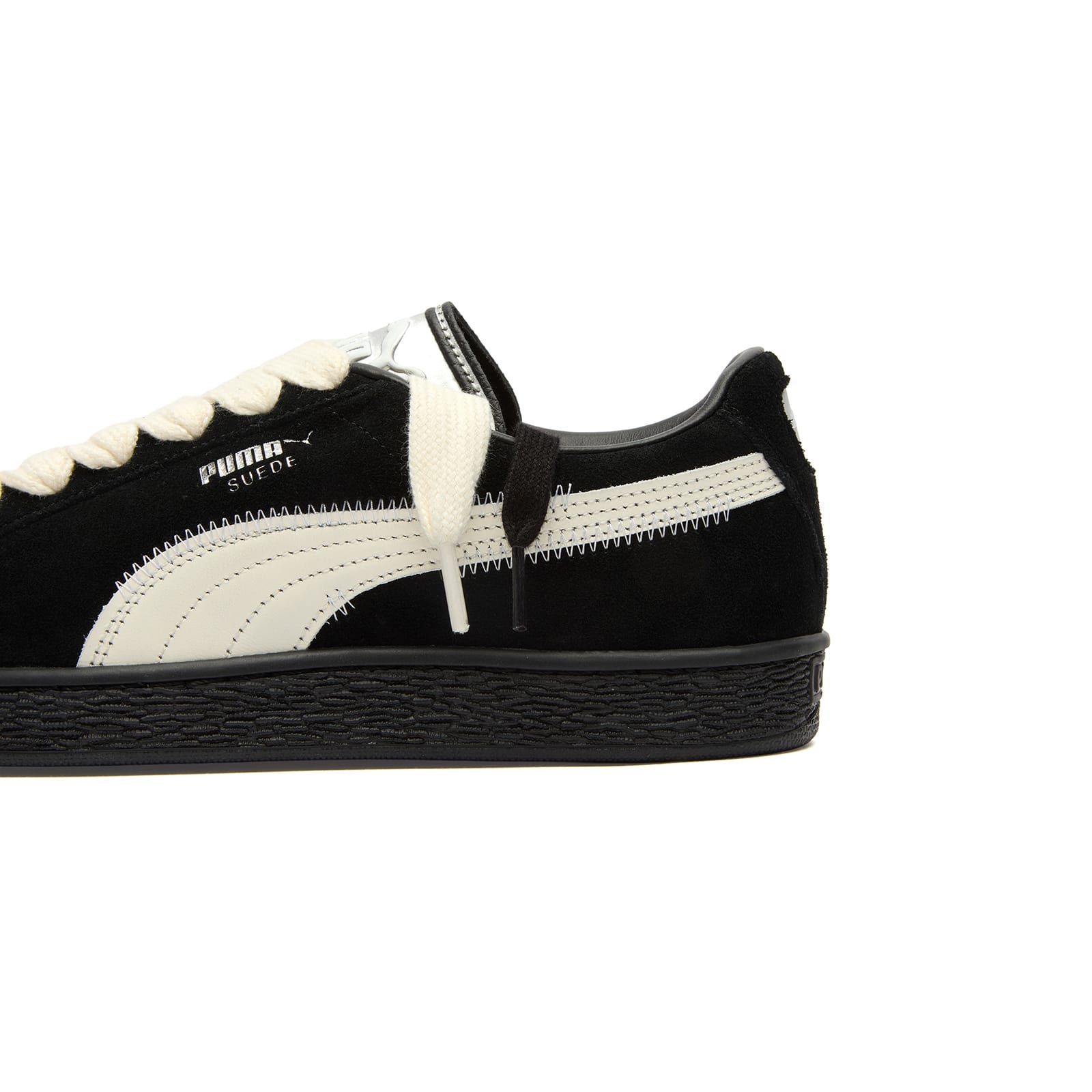 Puma Rear End END. x Puma Suede Sneaker Puma Black/Warm White - Curated Menswear