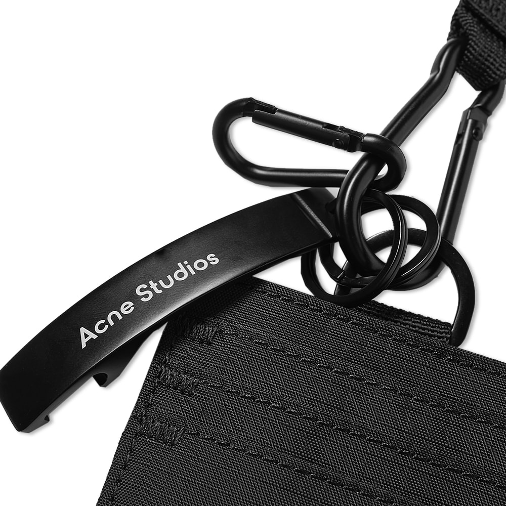 Acne Studios Azro Plaque Face Strap Card Holder Black END ES 