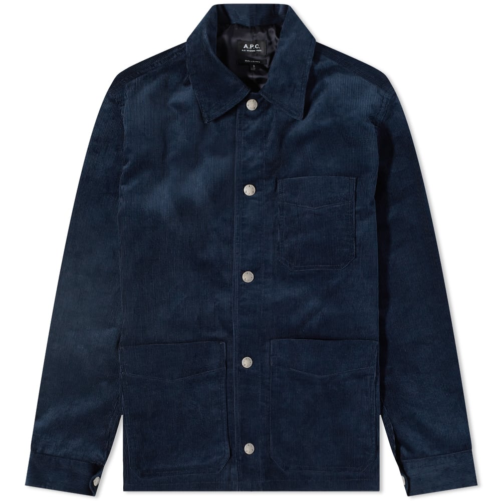 A.P.C Stefano Cord Chore Jacket Navy 