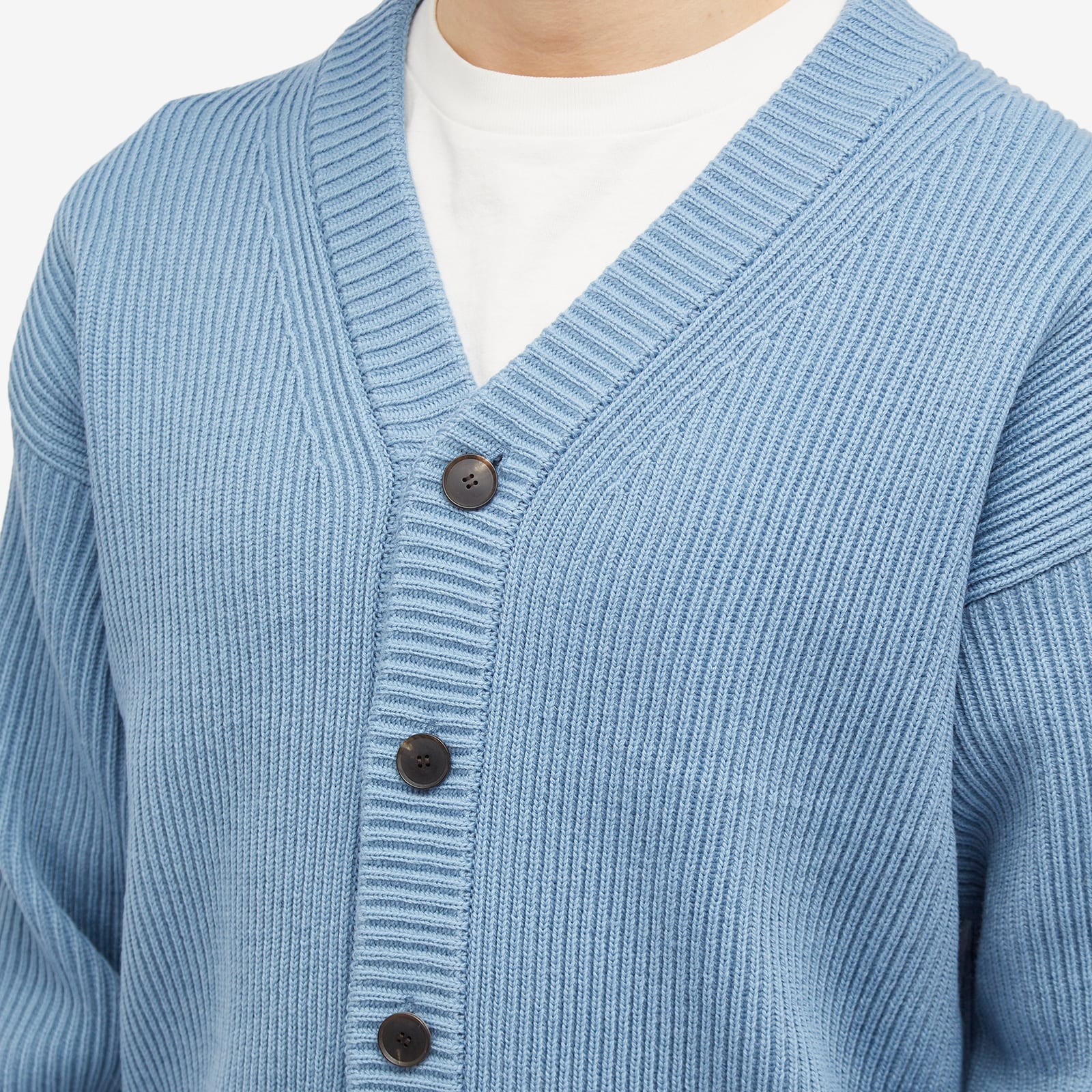 トップス AURALEE FRENCH MERINO RIB KNIT CARDIGAN Auralee French Merino Rib Knit Cardigan Dark Brown | Cultizm