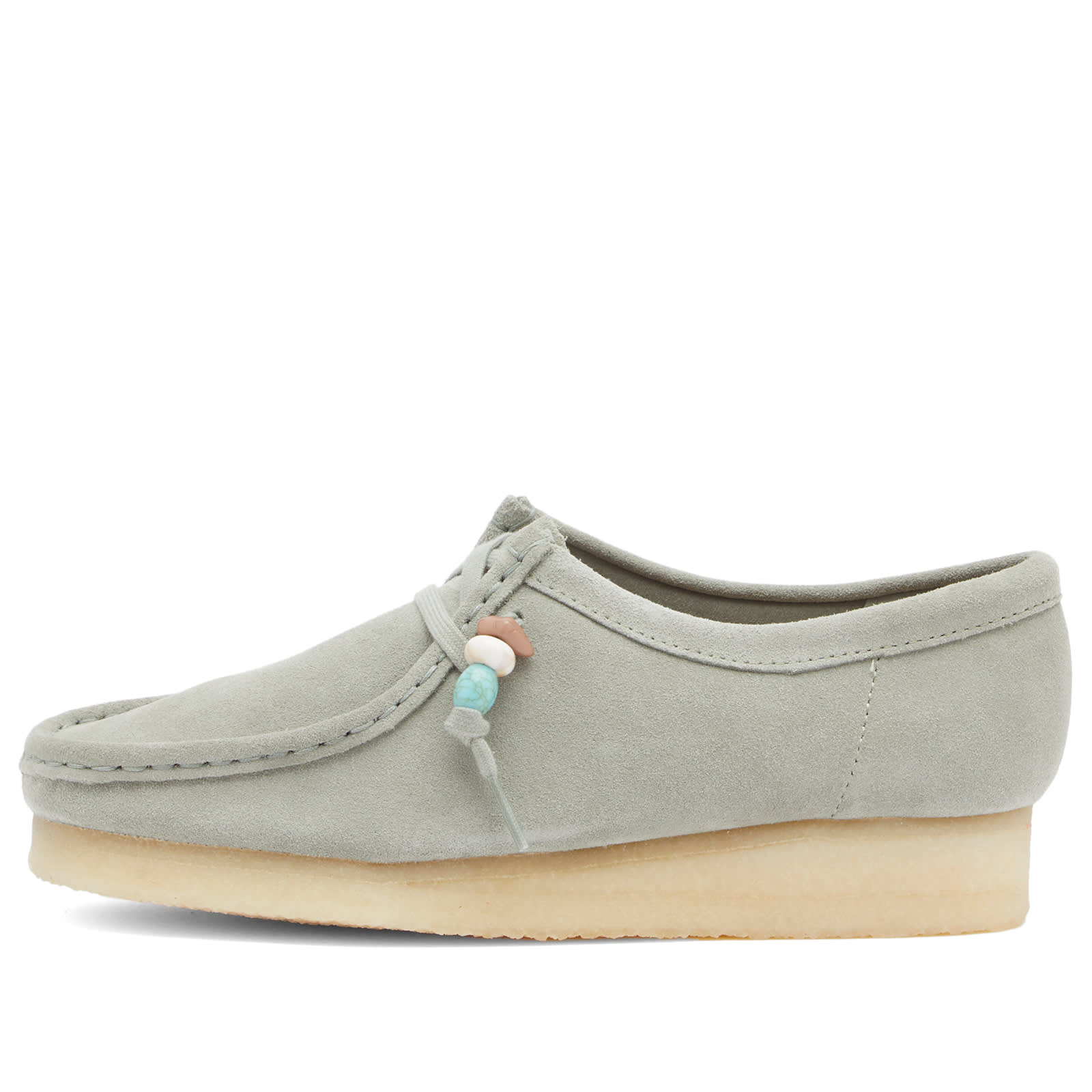 Clarks Originals Women's Wallabee Beads in Sage Suede - 26180656