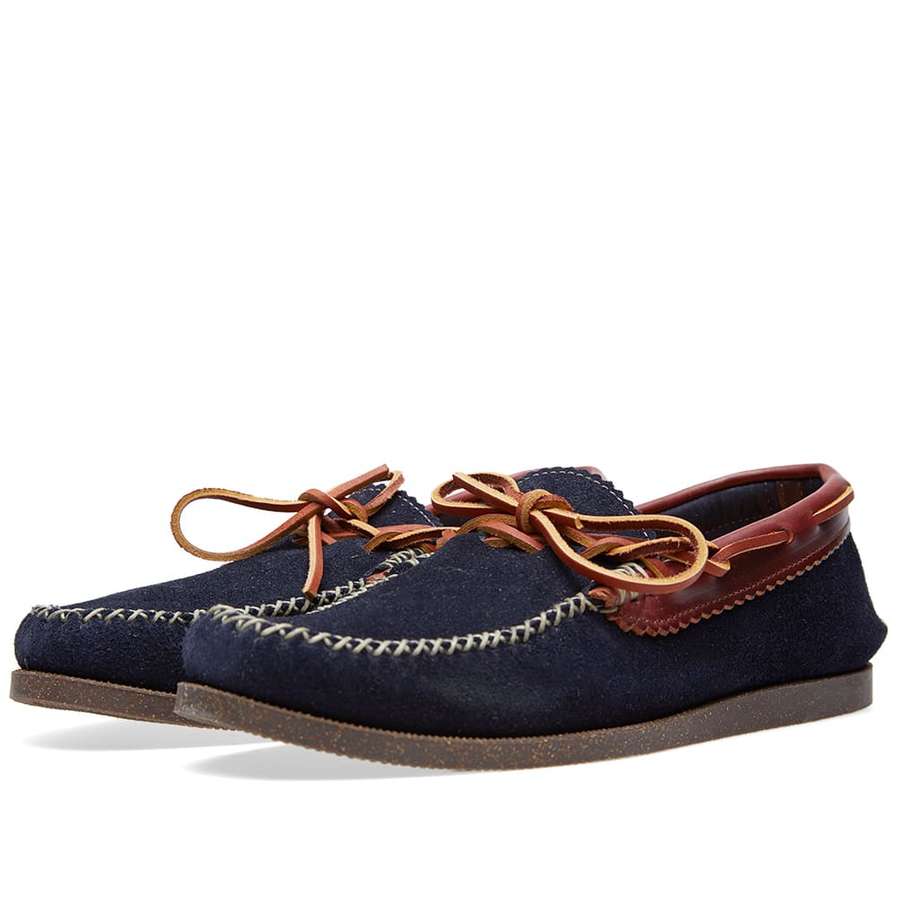 Yuketen Camp Sole Canoe Moc (Navy Suede)