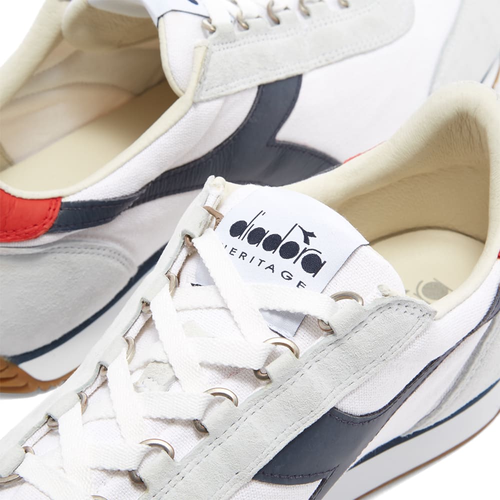 Diadora Equipe H Canvas Stone Wash White \u0026 Blue Denim | END.