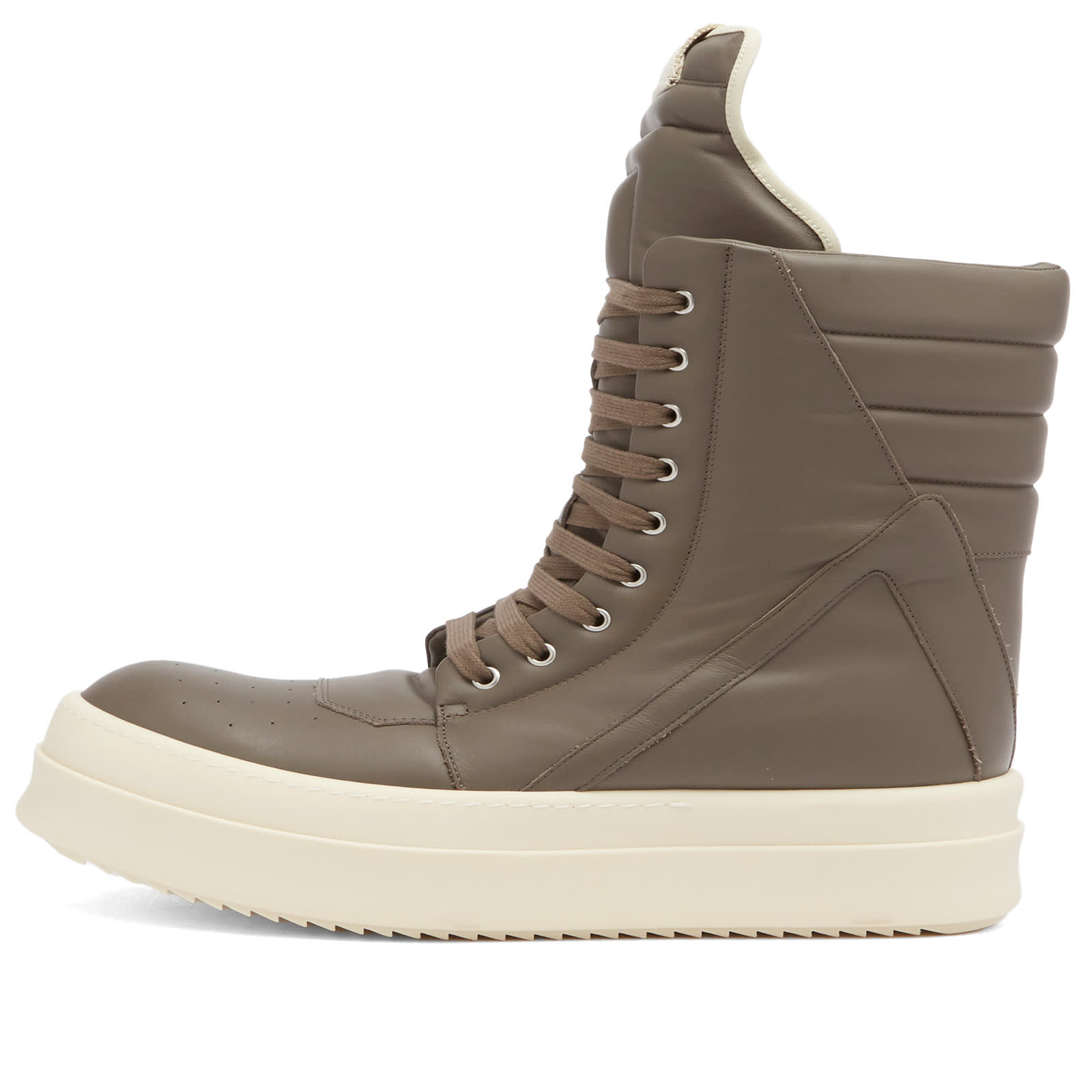 Rick Owens Leather Geobasket Sneakers