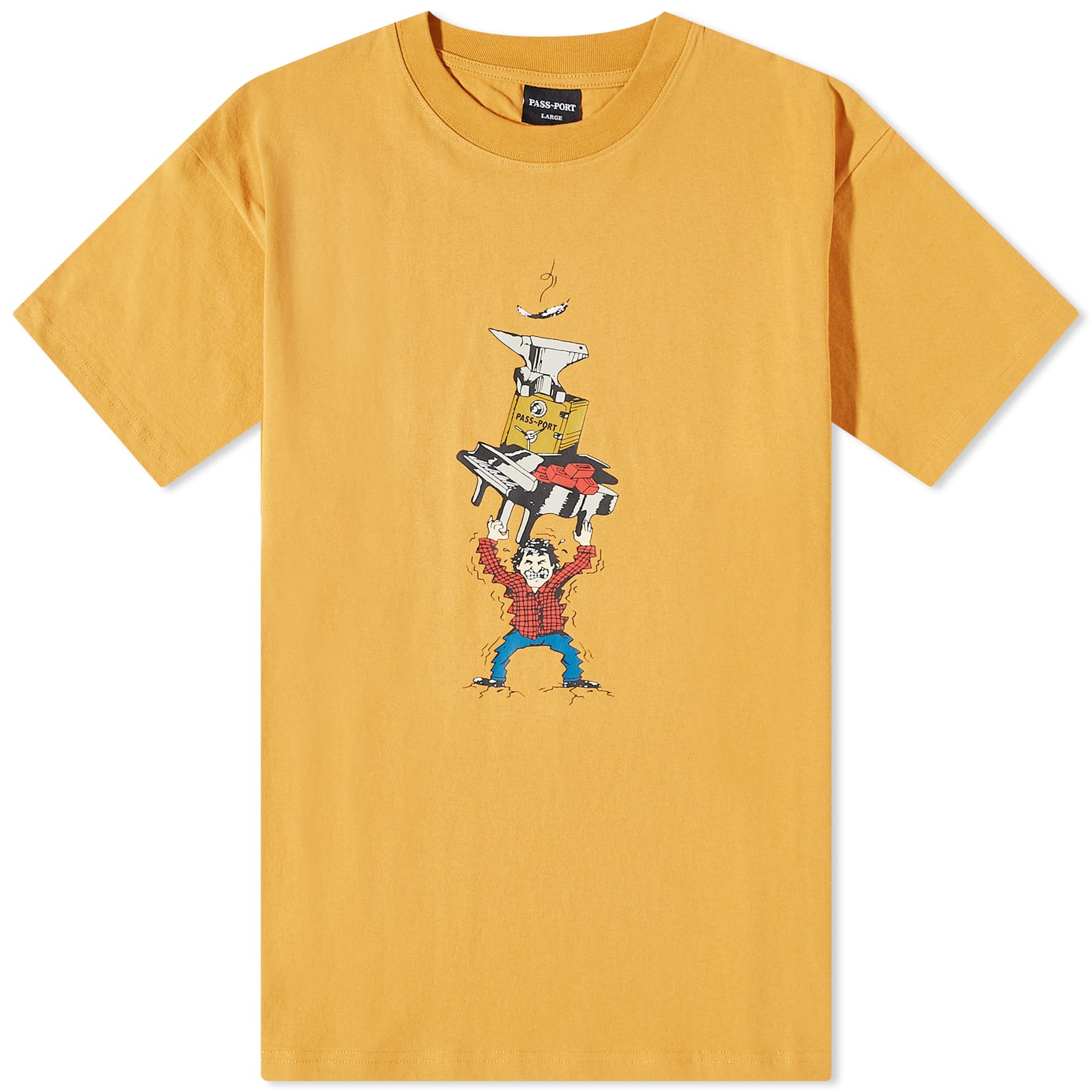 Pass Port Weighed Down T Shirt Golden Brown END 