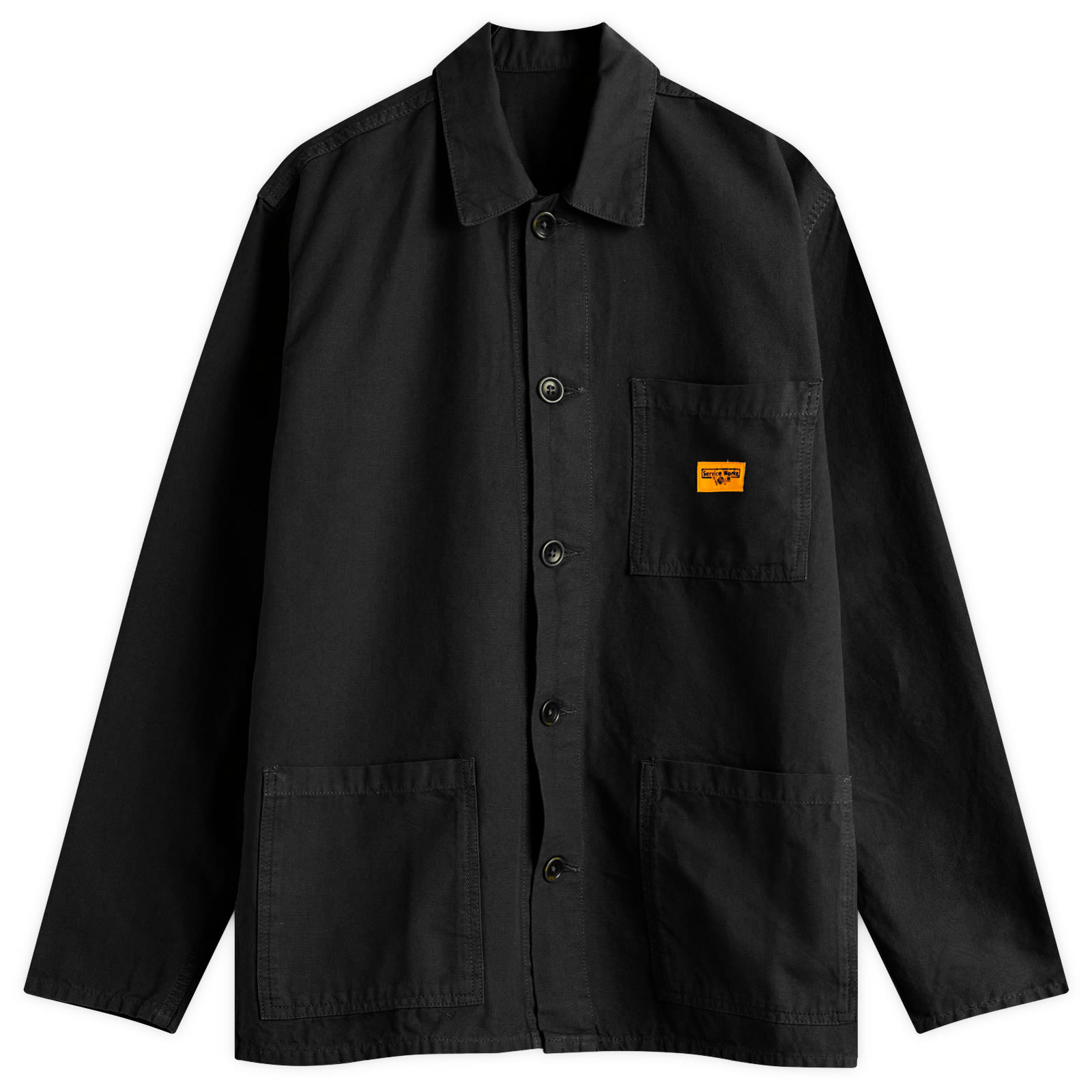 Service Works Men's Black Canvas Chore Shirt Medium