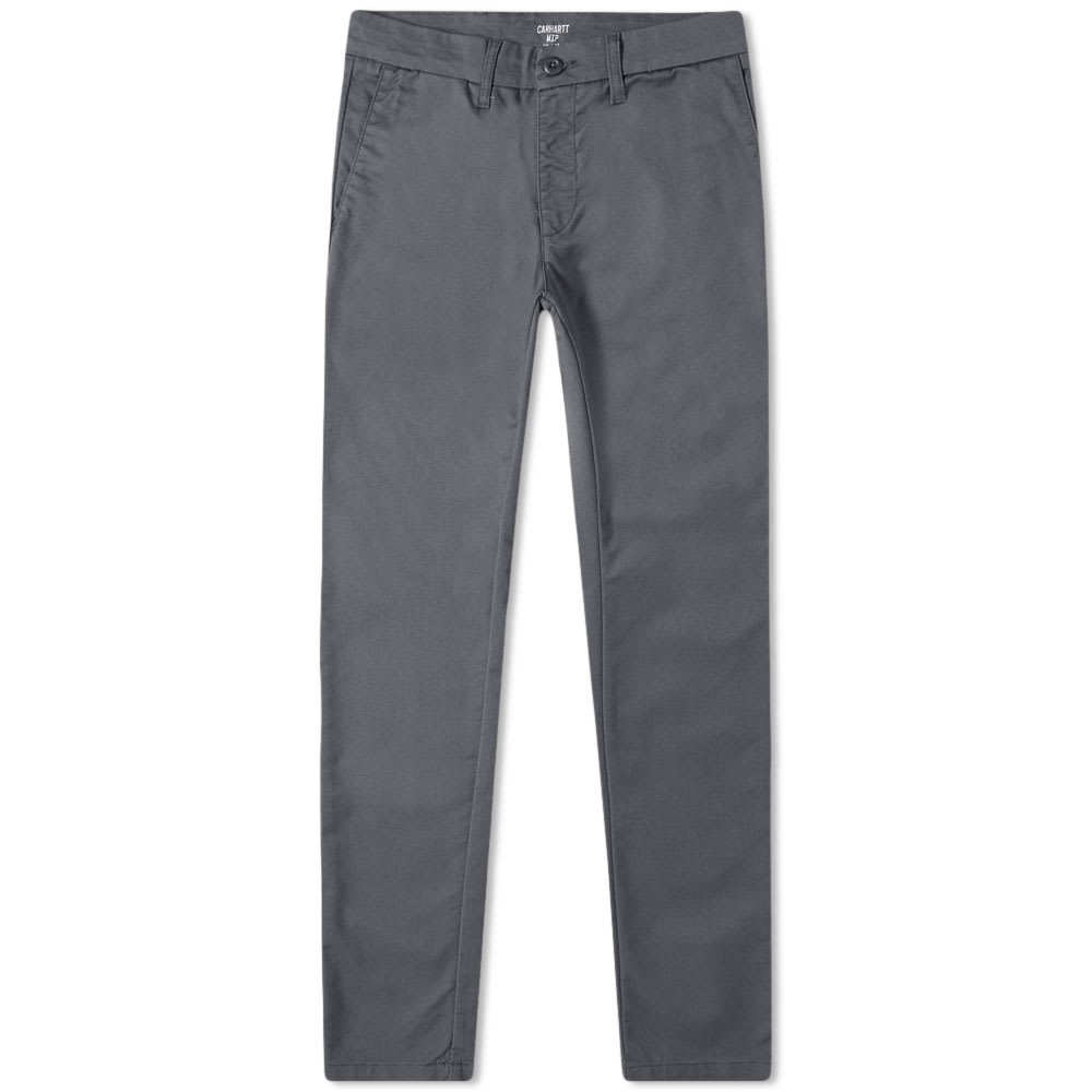 Dressed in a wearable shade of grey, Carhartt WIP’s Sid pants are cut with a slim and tapered fit this season. Kitted out with four functional pockets and secured with a zipped fly, this robust pair are finished with a woven brand patch at the back.

46% Cotton, 38% T400©, 16% Polyester
8.6oz Twill Fabric
Slim Tapered Fit
Zip Fly
2 Side Entry Pockets 
2 Back Welt Pockets
Woven Brand Patch