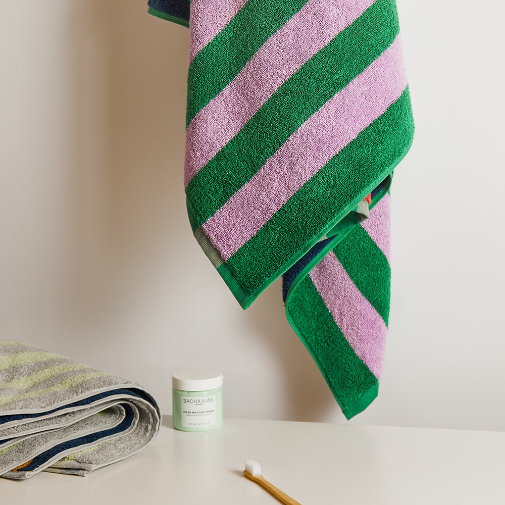 Dusen Dusen Bath Towel Topaz Stripe END. (UK)