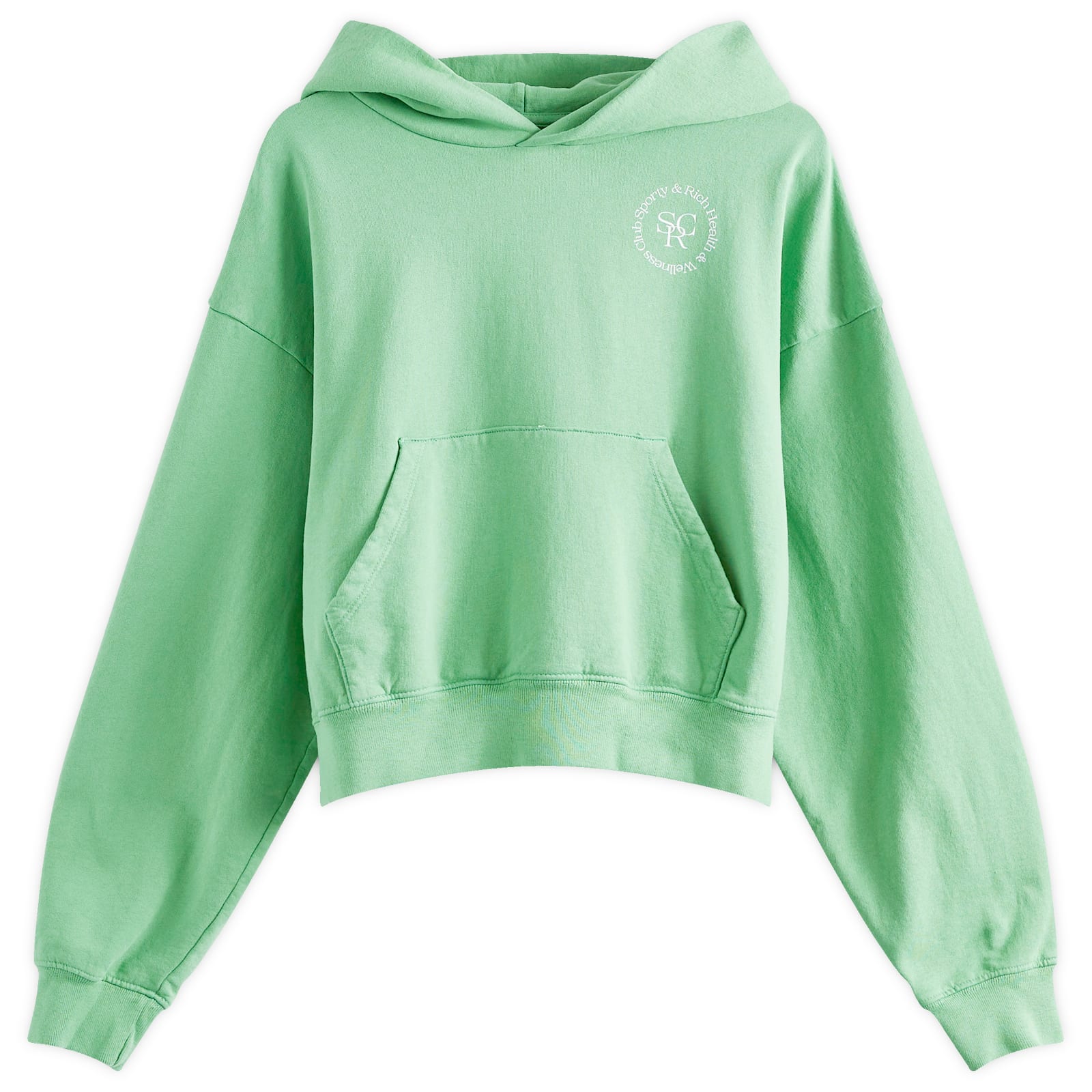 Sporty & Rich SRHWC Cropped Hoodie Green | END. (US)