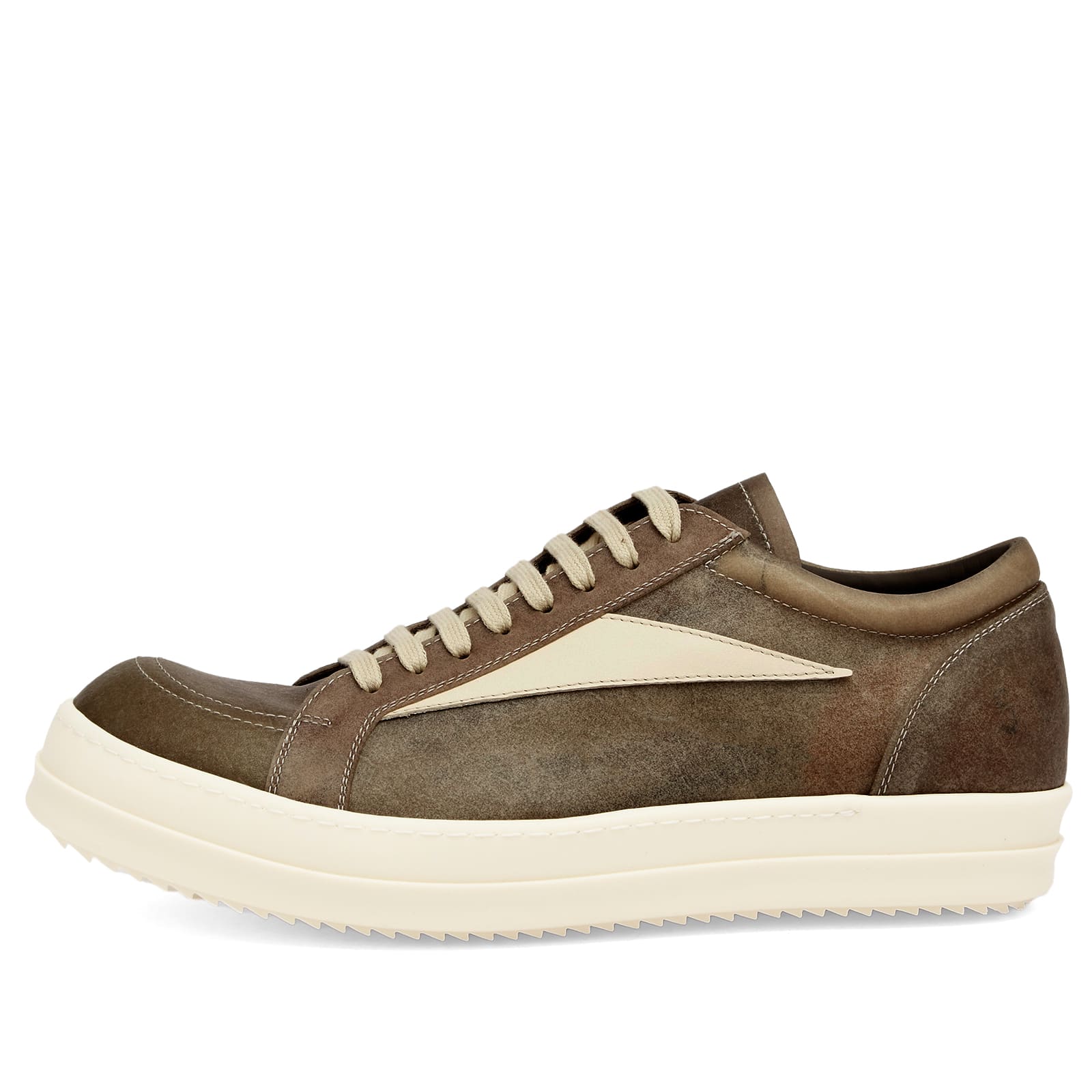 関税込♡*RICK OWENS*レザー ヴィンテージ スニーカー Rick Owens Leather Vintage Sneaks Dust, Dust & Milk | END. (US)