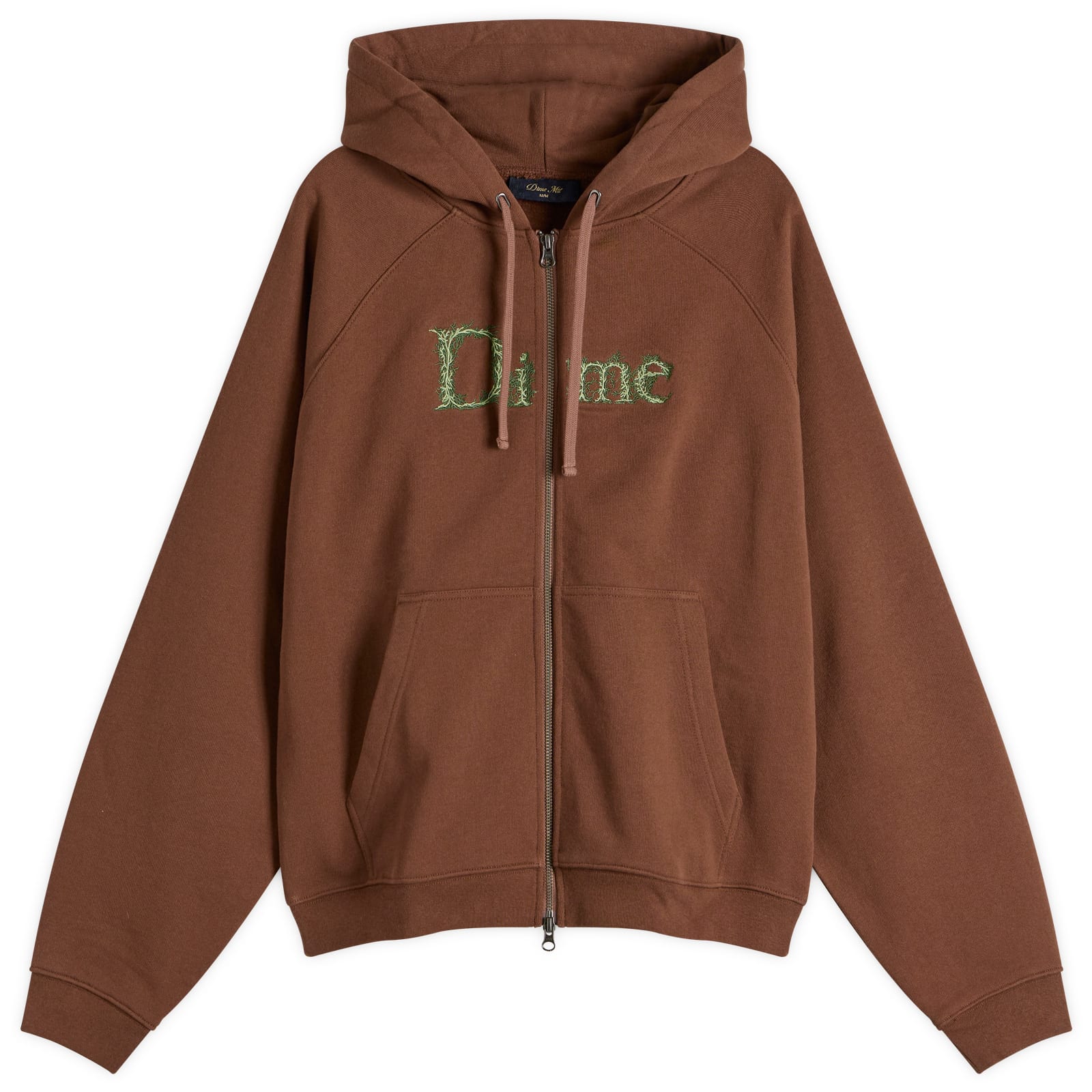 Dime Men’s Classic Veins Zip Hoodie Brown