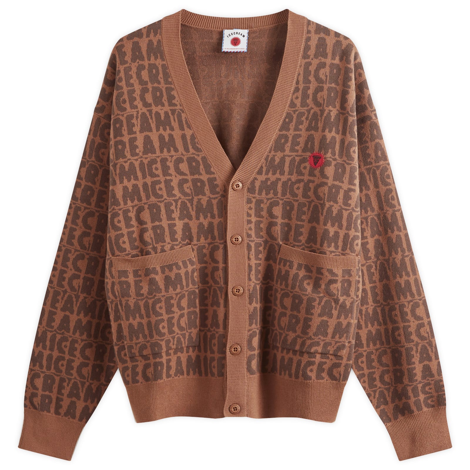 【最終値下】 ICECREAM KNIT CARDIGAN with BADGE 最終値下】 ICECREAM KNIT CARDIGAN with BADGE
