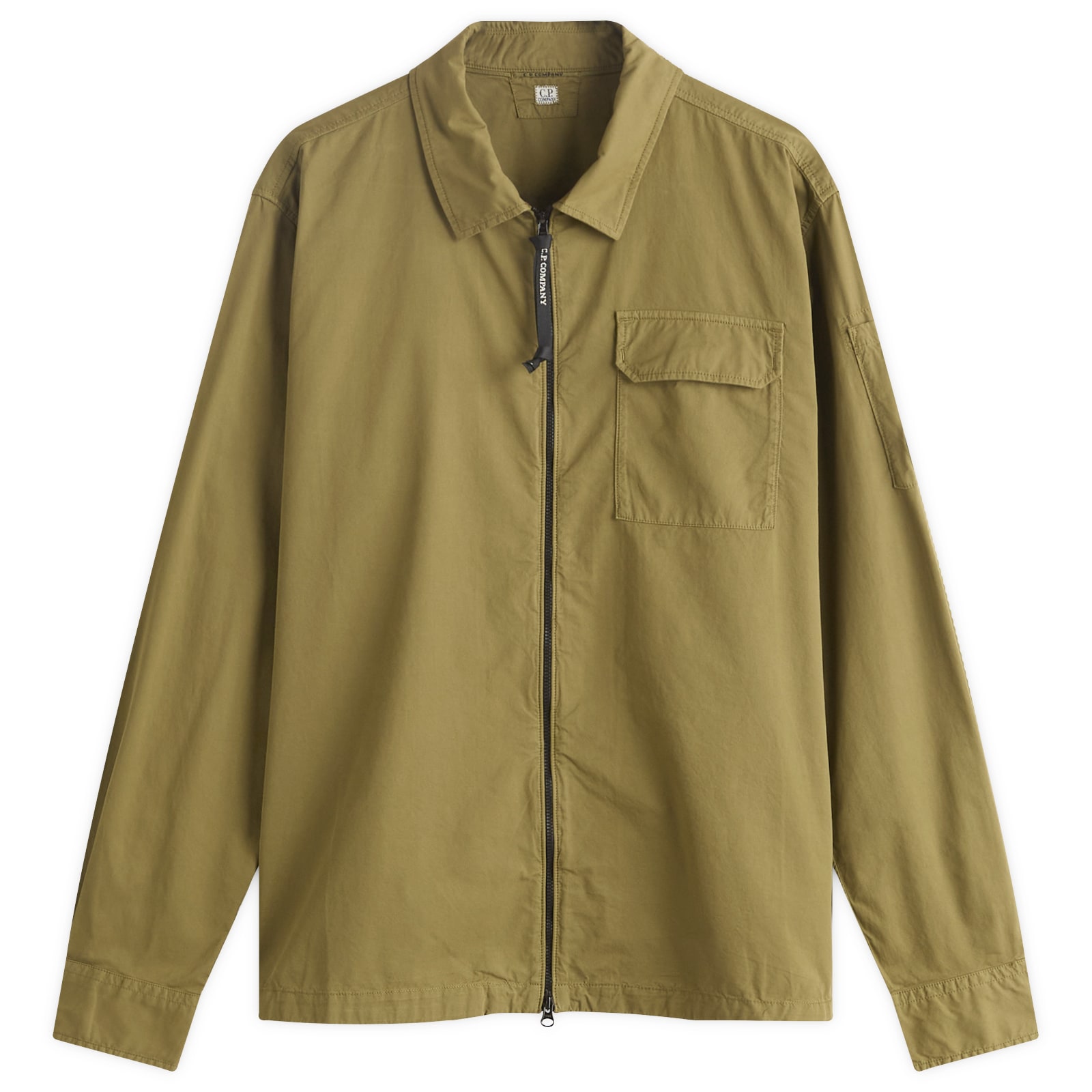 C.p. Company Men's Capers Organic Gabardine Zip Overshirt