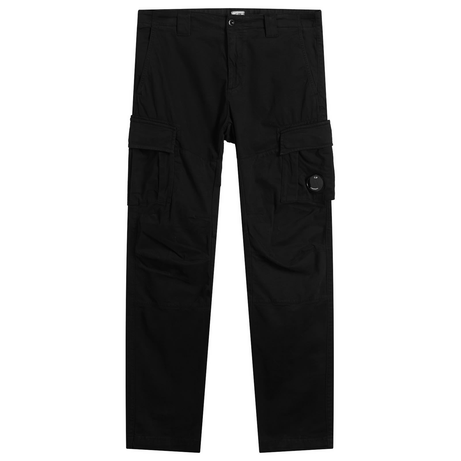 C.p. Company Men's Black Stretch Sateen Cargo Pants