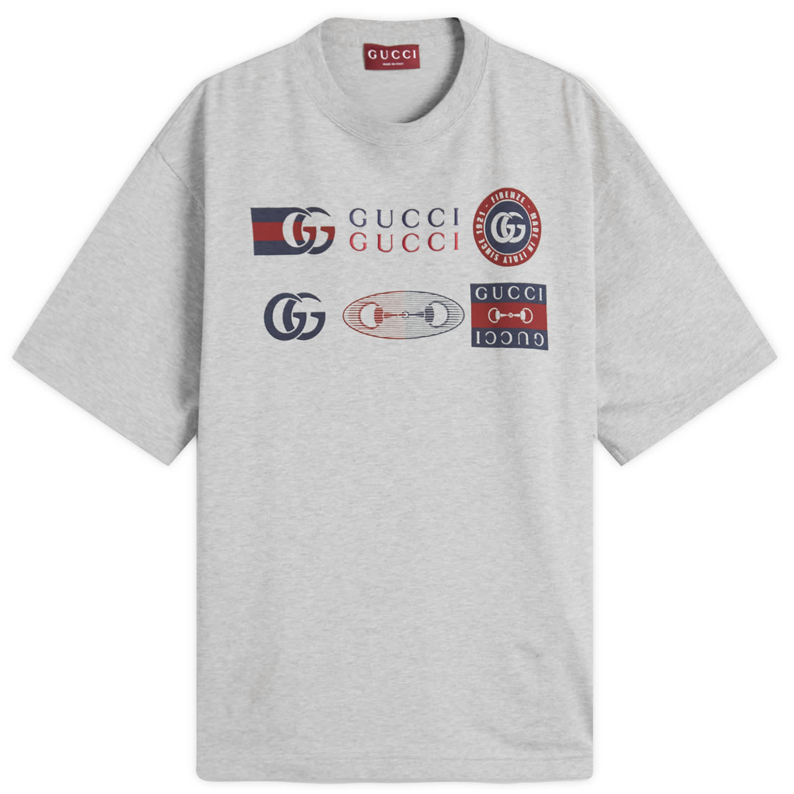 Gucci Tシャツ Gucci Motocross Logo T-Shirt Grey | END. (US)