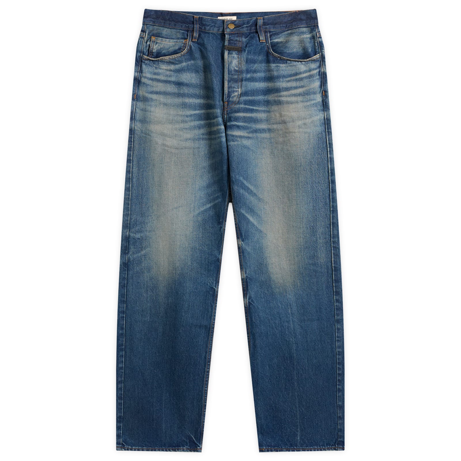 Fear of God Men’s Straight 5 Pocket Jeans Mid Indigo