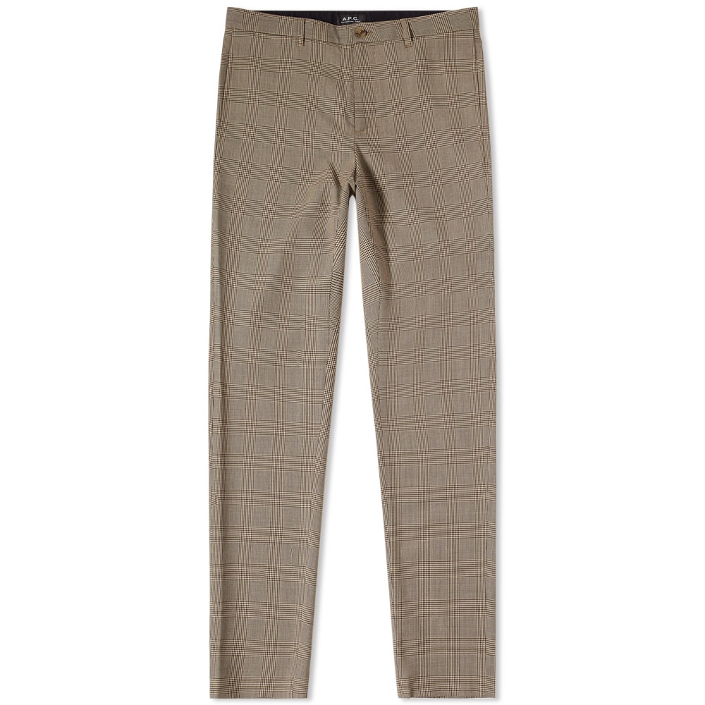 A.P.C. Lift Prince of Wales Check Chino Dark Beige | END. (UK)