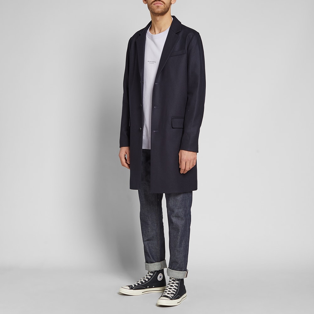 A.P.C. Majordome Wool Chesterfield Coat Dark Navy | END. (US)