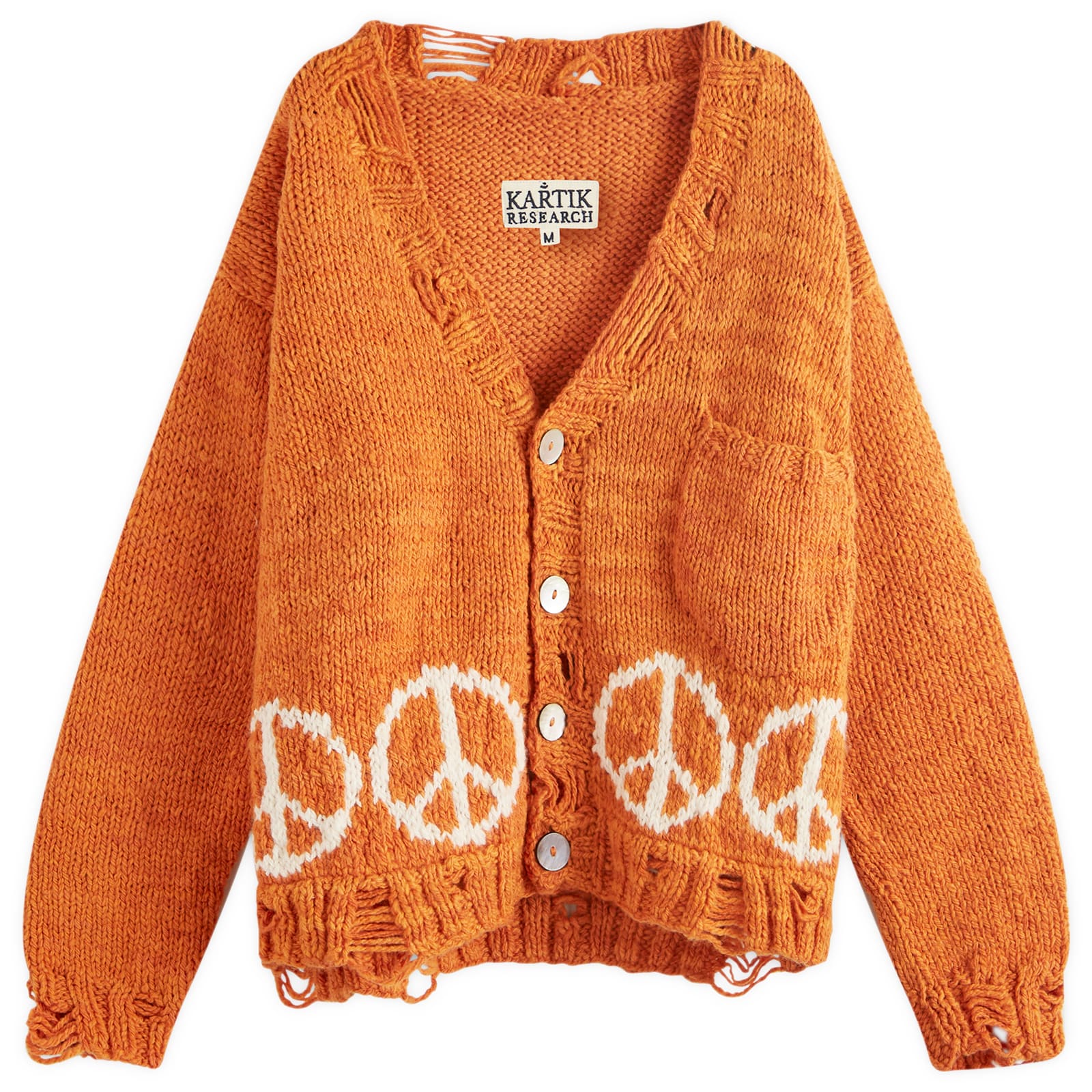 Peace Sign Long Sleeve Cardigan