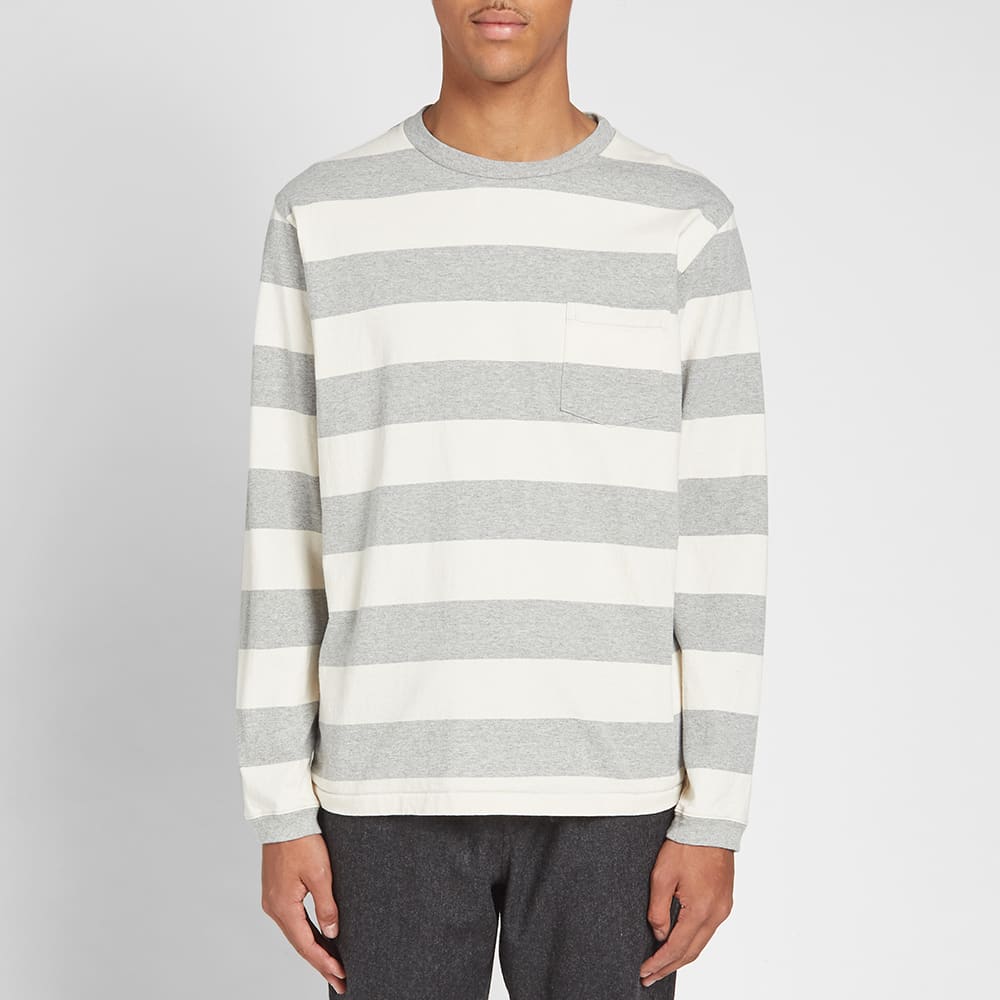 VELVA SHEEN Velva Sheen Long Sleeve Wide Stripe Tee