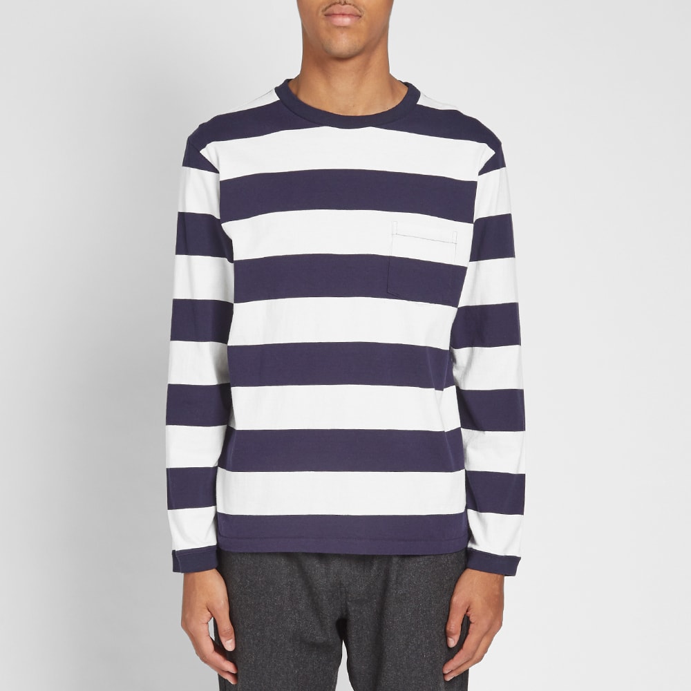 VELVA SHEEN Velva Sheen Long Sleeve Wide Stripe Tee