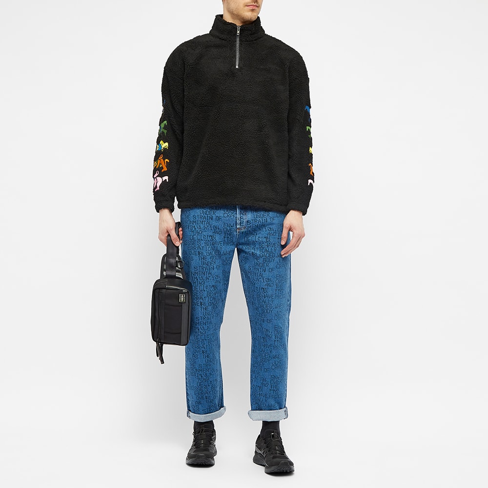 quarter zip sherpa jacket