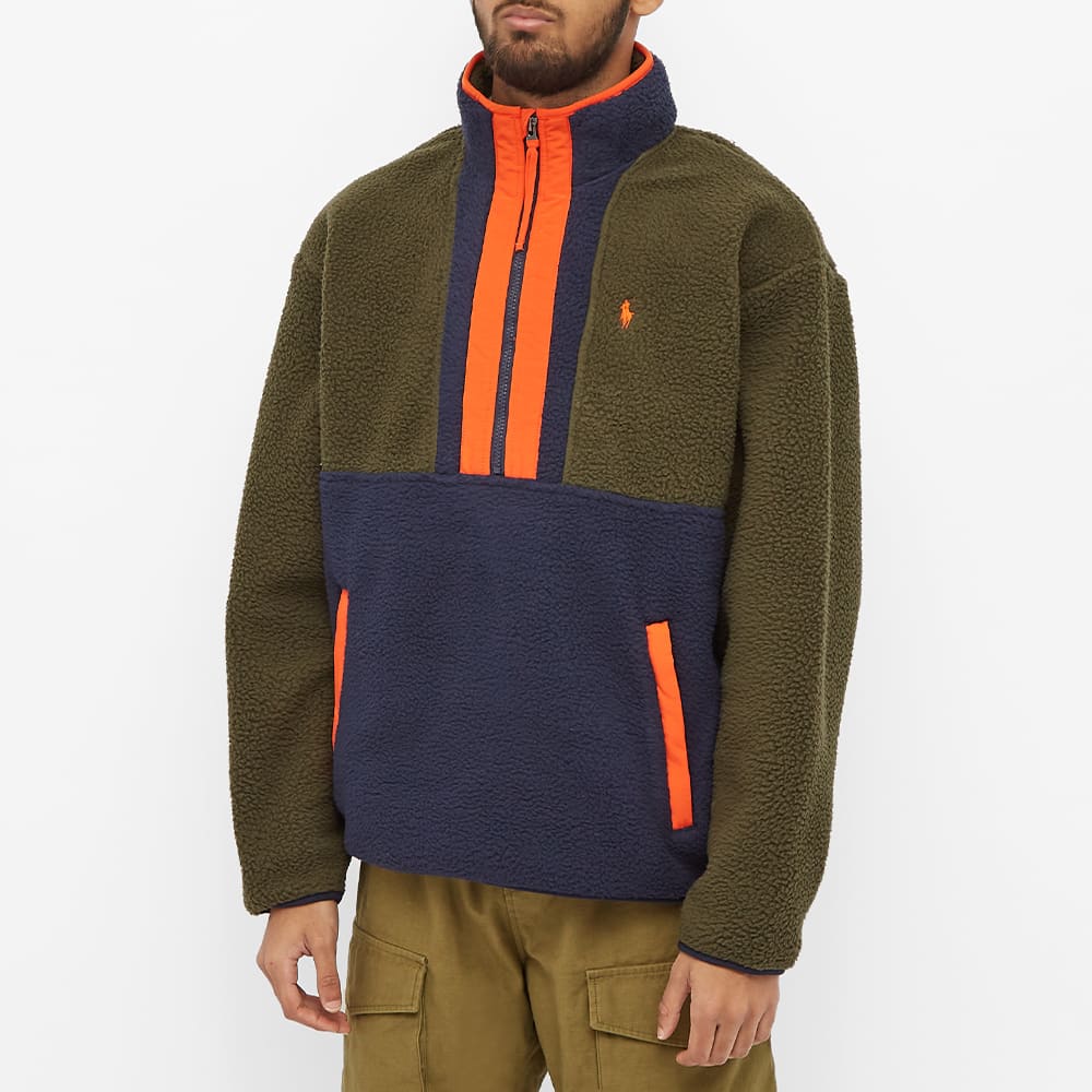 Polo Ralph Lauren Fleece Quarter Zip Company Olive Multi | END. (CA)