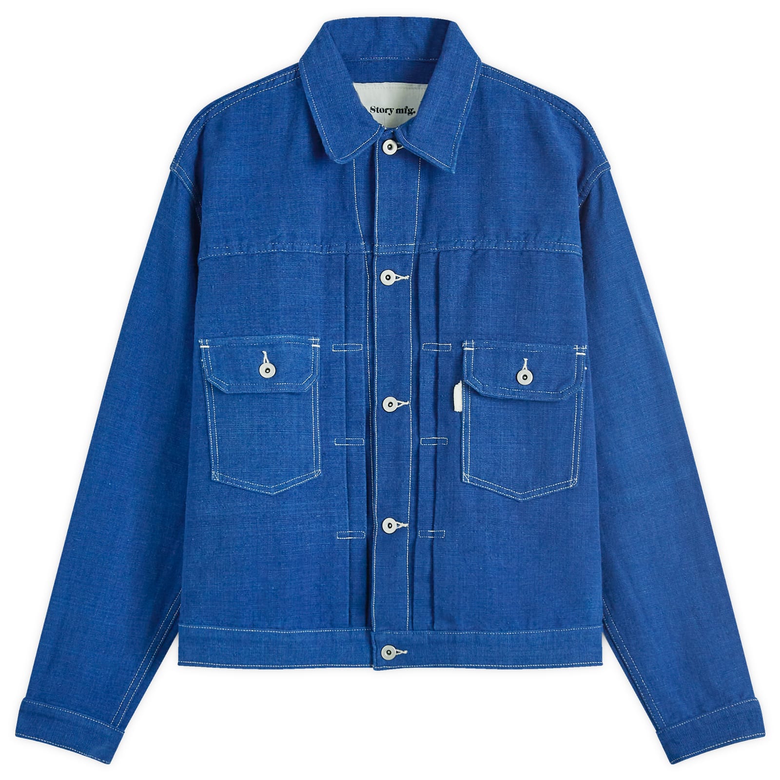 Story mfg. Men's Tuesday Indigo Handloom Jacket - Curated Menswear