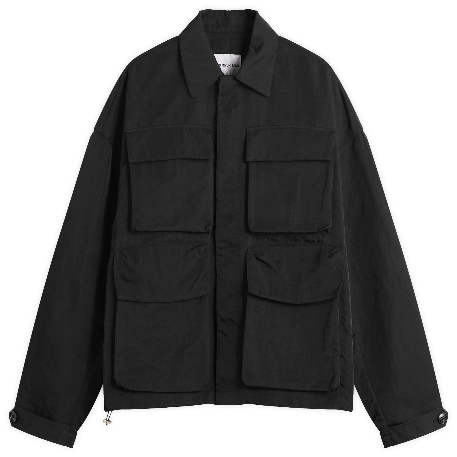 MKI Men’s Silky Nylon Box Overshirt Black