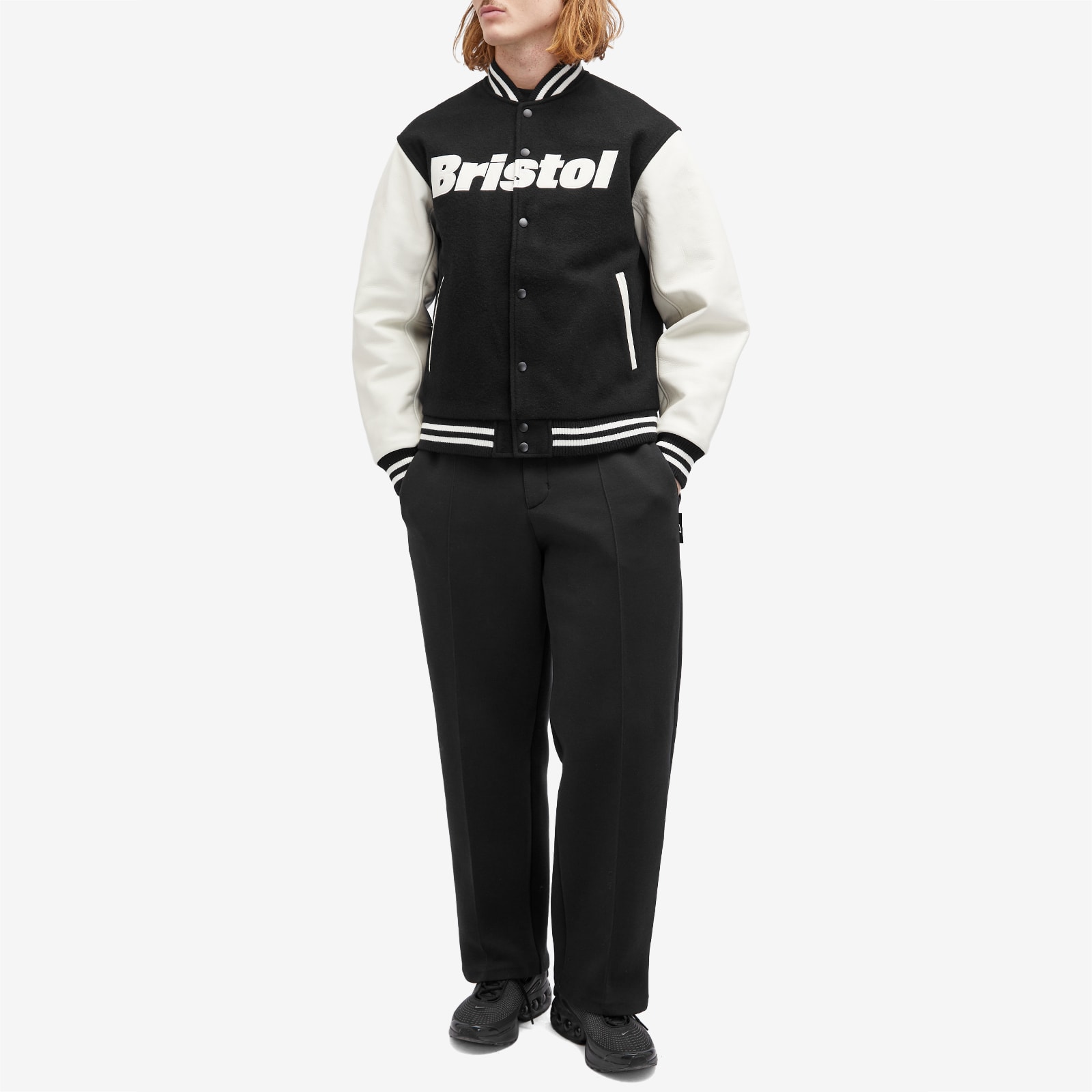 F.C. Real Bristol Men's Varsity Jacket Black - Curated Menswear