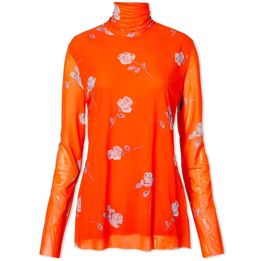 GANNI◆カットソー/36/--/オレンジ/花柄/T3336/PRINTED MESH LONG SLEEVE ROLLNE// 楽天市場】GANNI ガニー シアー トップス Printed Mesh Long