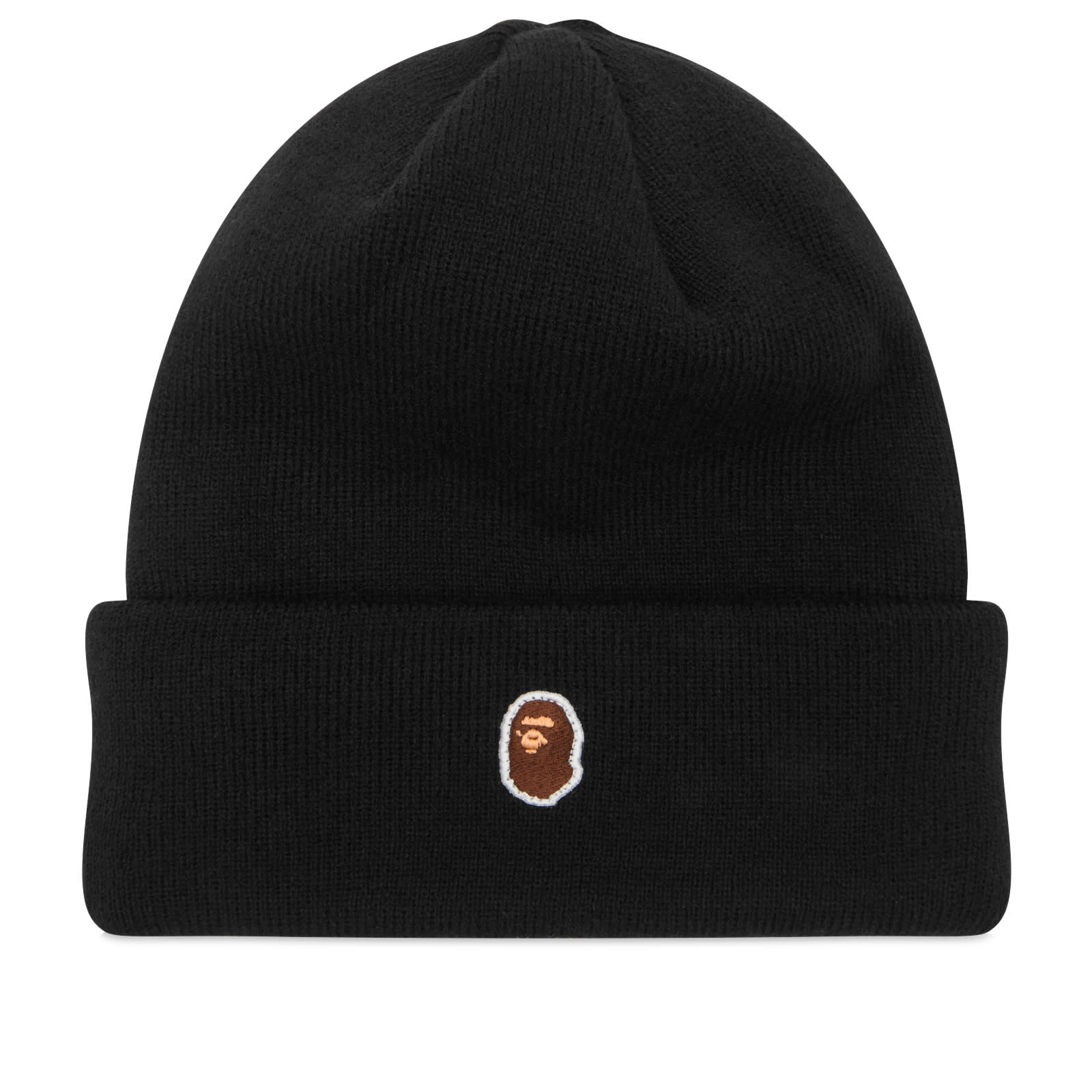 A Bathing Ape Men’s New Era Ape Head One Point Beanie Black