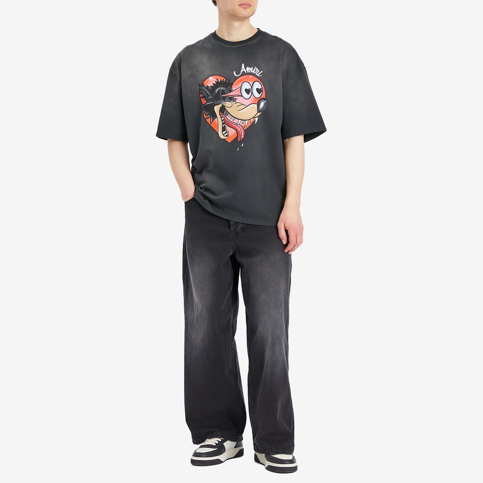 AMIRI Men's Hopless Romantic T-Shirt Black - Curated Menswear