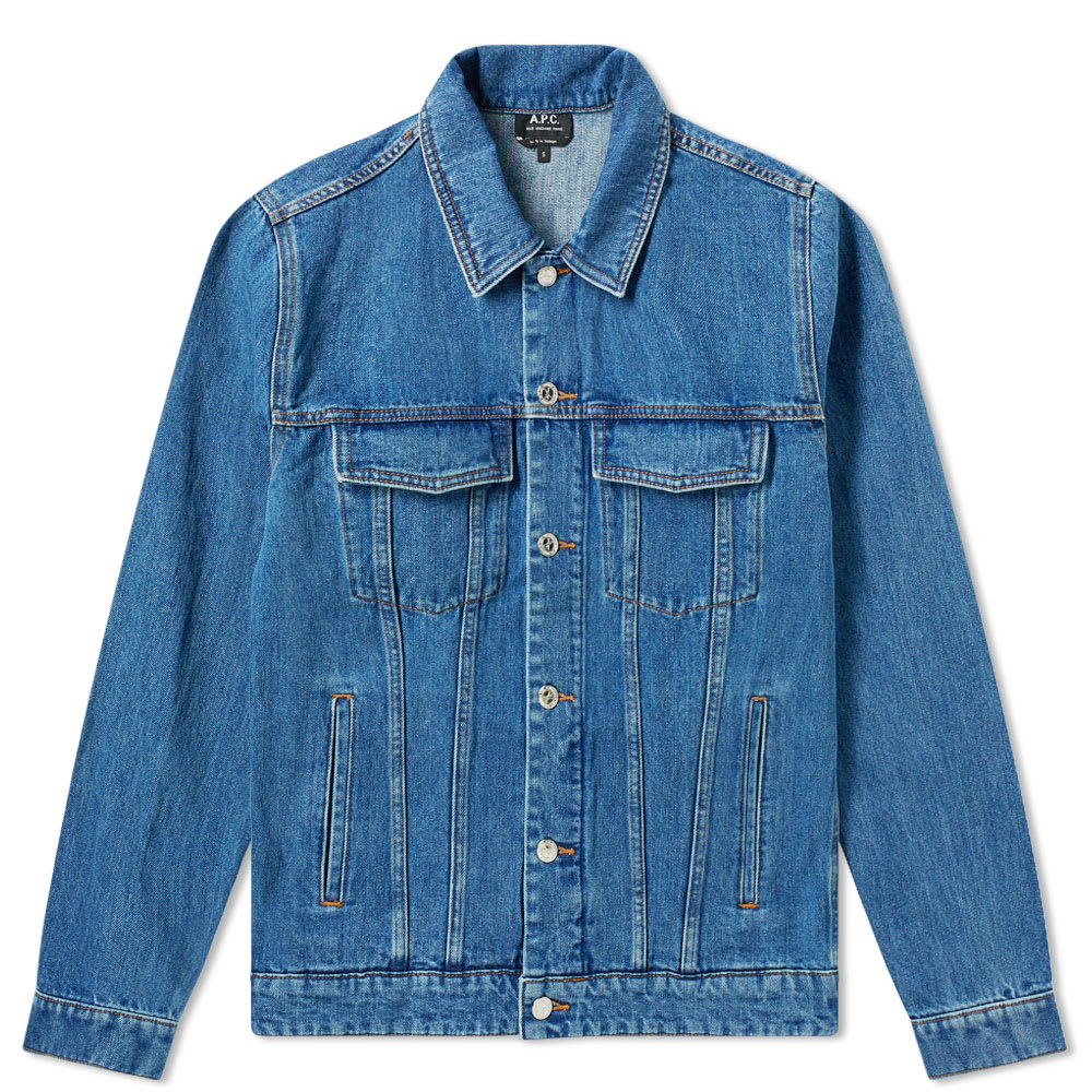 APC A.P.C. Charles Washed Denim Jacket,CODBN-H02117-IAL7