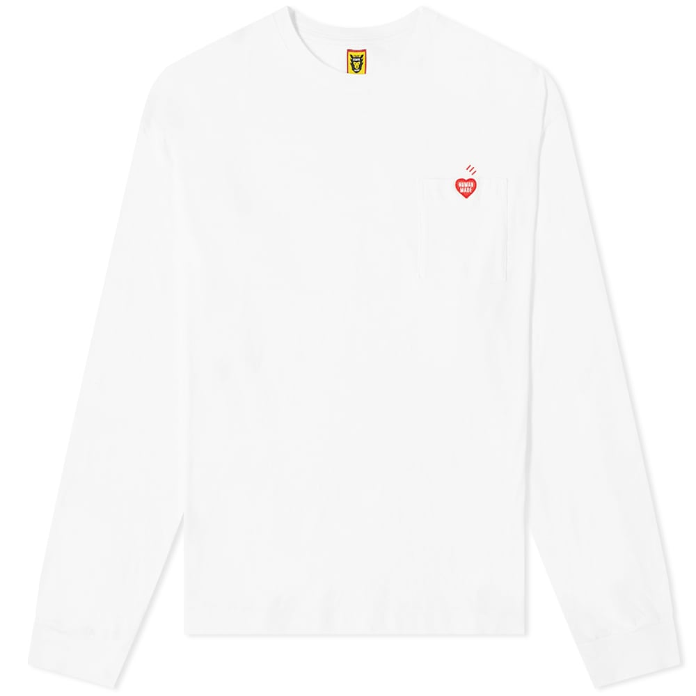 Human Made Long Sleeve Pocket Tee White End