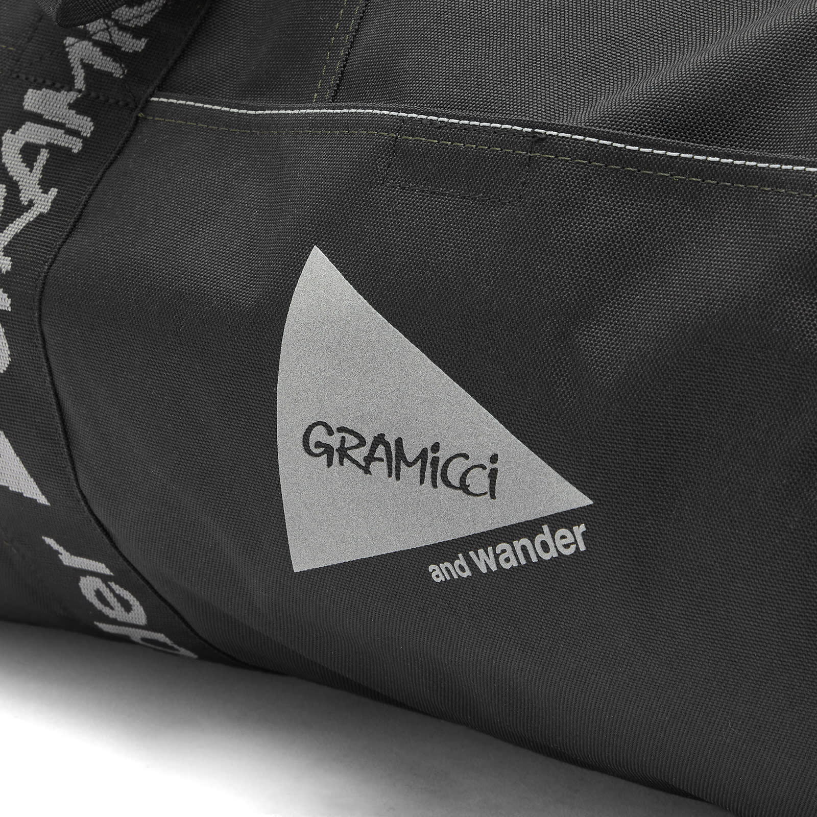 Gramicci Men's x And Wander Patchwork Boston Bag Black | GAC4