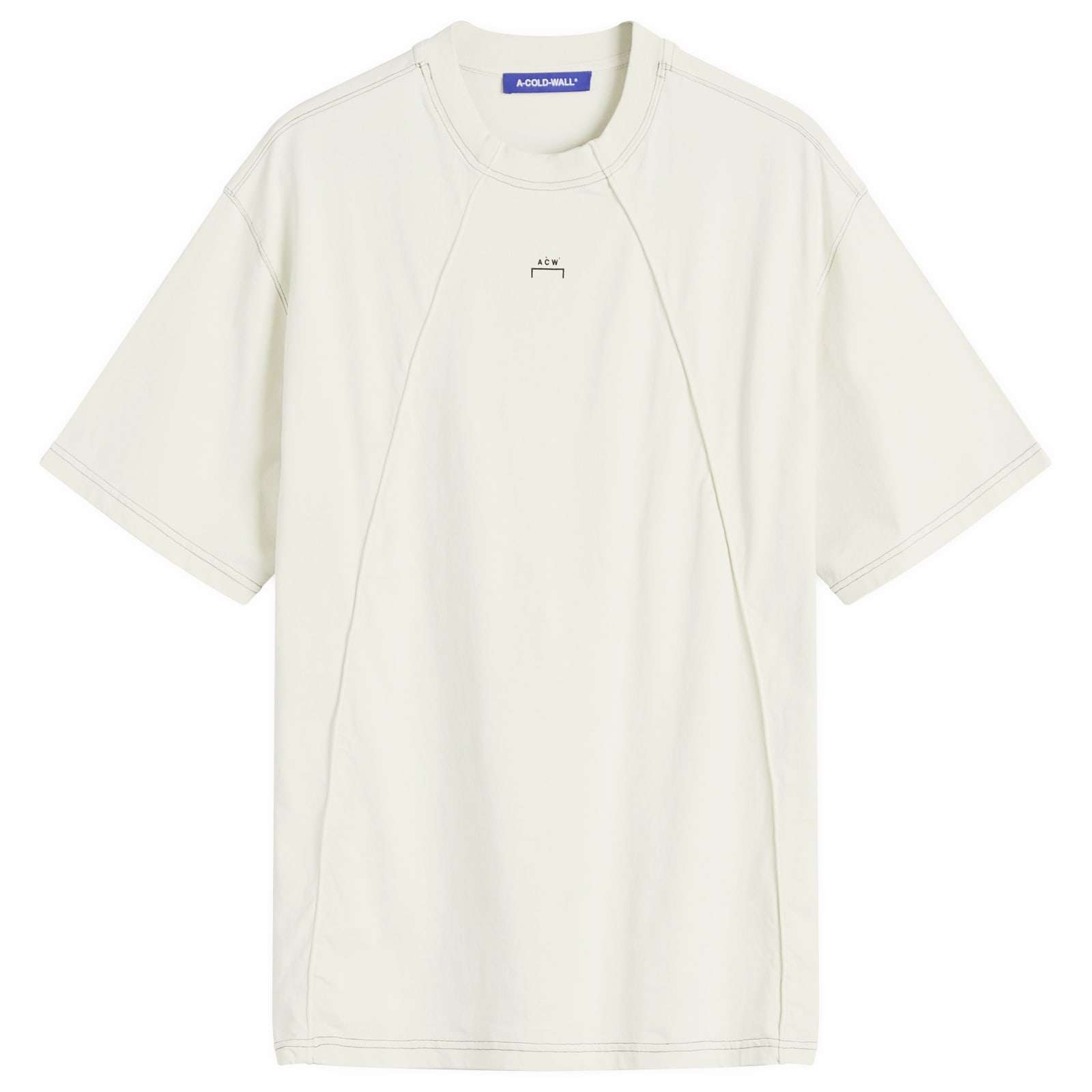 A-COLD-WALL* Men's Overdye Logo T-Shirt Cement - Curated