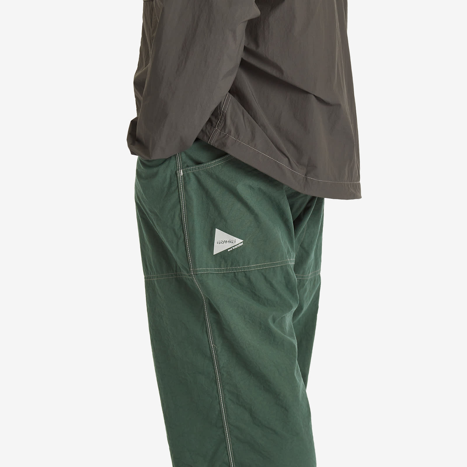 Gramicci Men's x and wander Nylon Double Knee Pant Green | GUP5