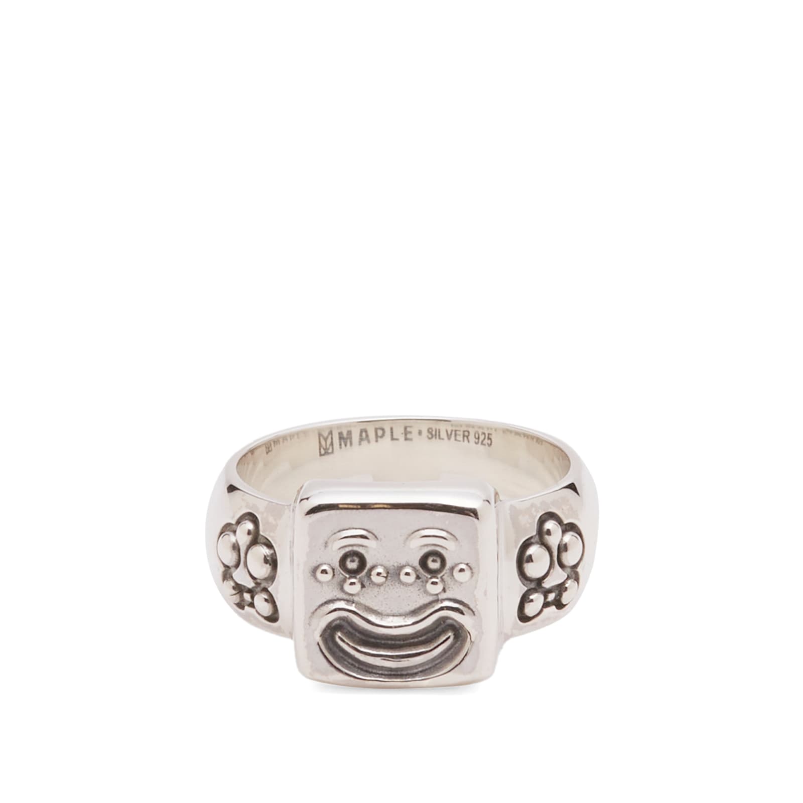 Maple Smiley Signet Ring Silver | END. (JP)