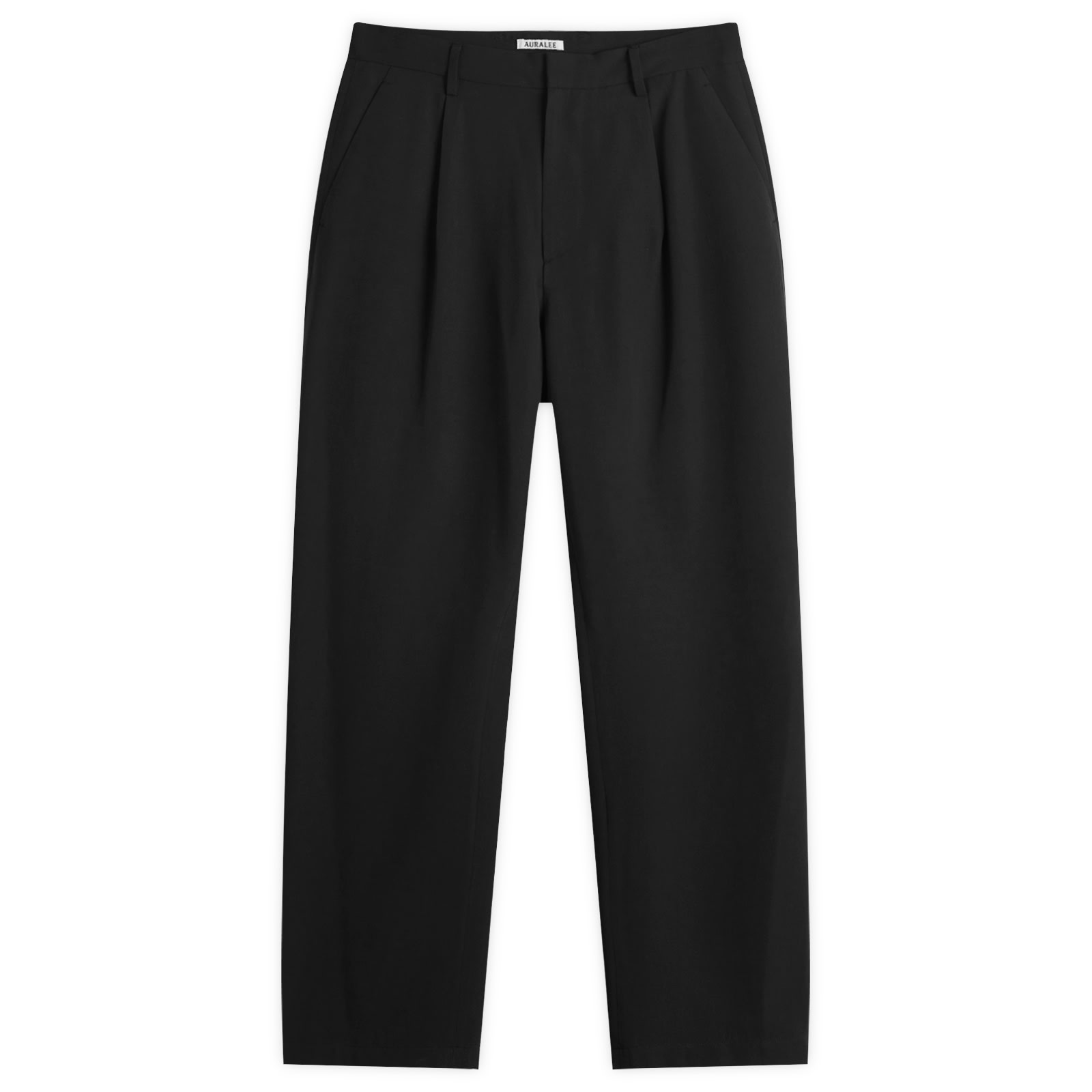 Auralee Light Cotton Wool Viyella Slacks Black | END. (US)