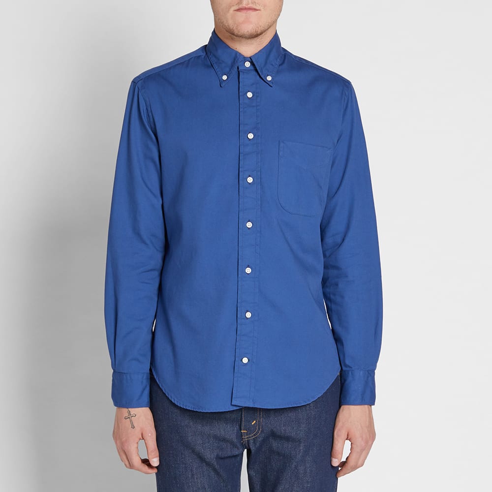 Gitman Vintage Overdyed Oxford Shirt Royal Blue | END.