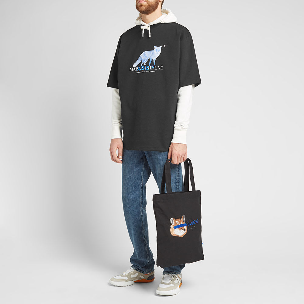 Maison Kitsuné x ADER error Bitmap Fox Tee Black END.