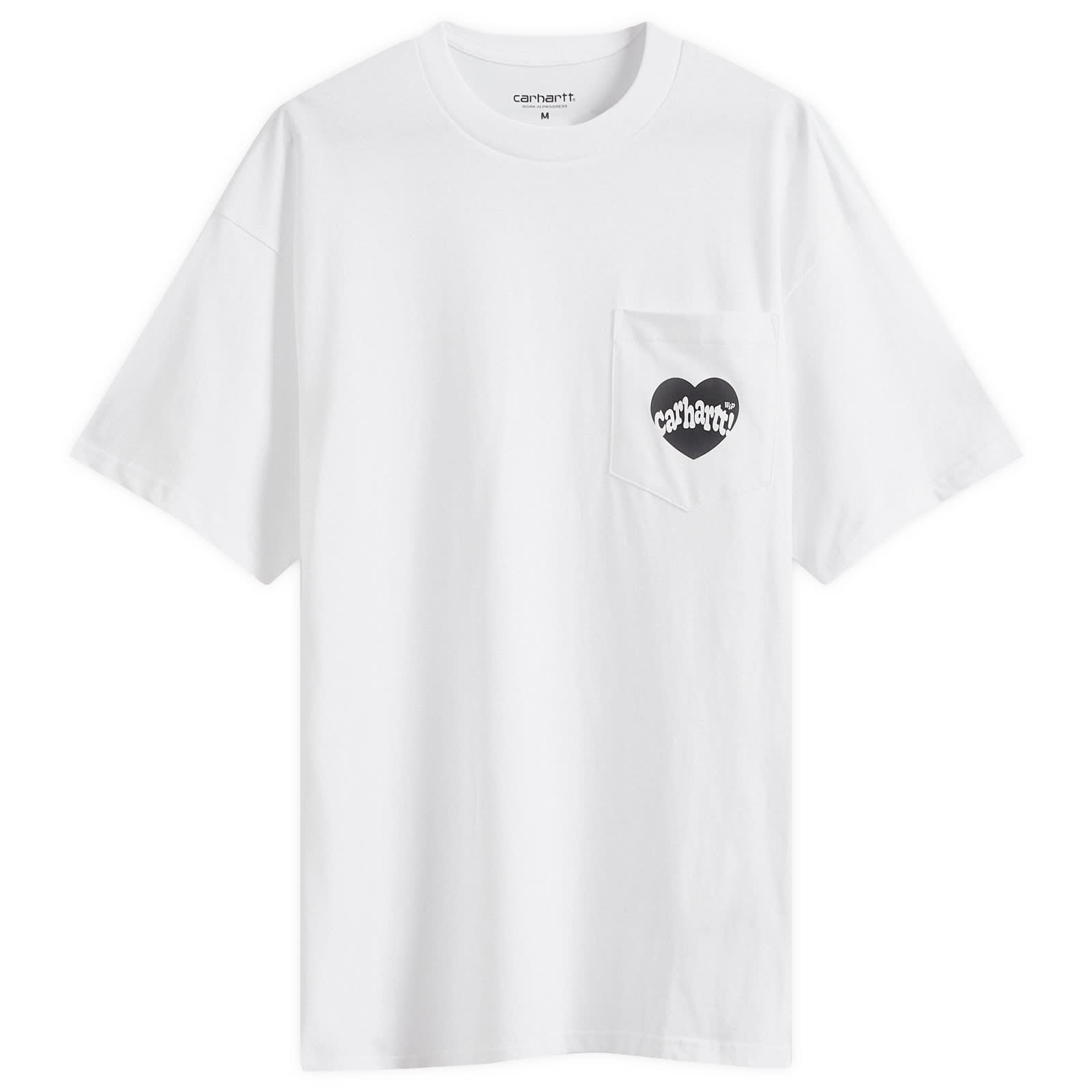 CARHARTT アムルホケットTシャツ I033675 00AXX Carhartt WIP Amour Heart Pocket T-Shirt White & Black | END
