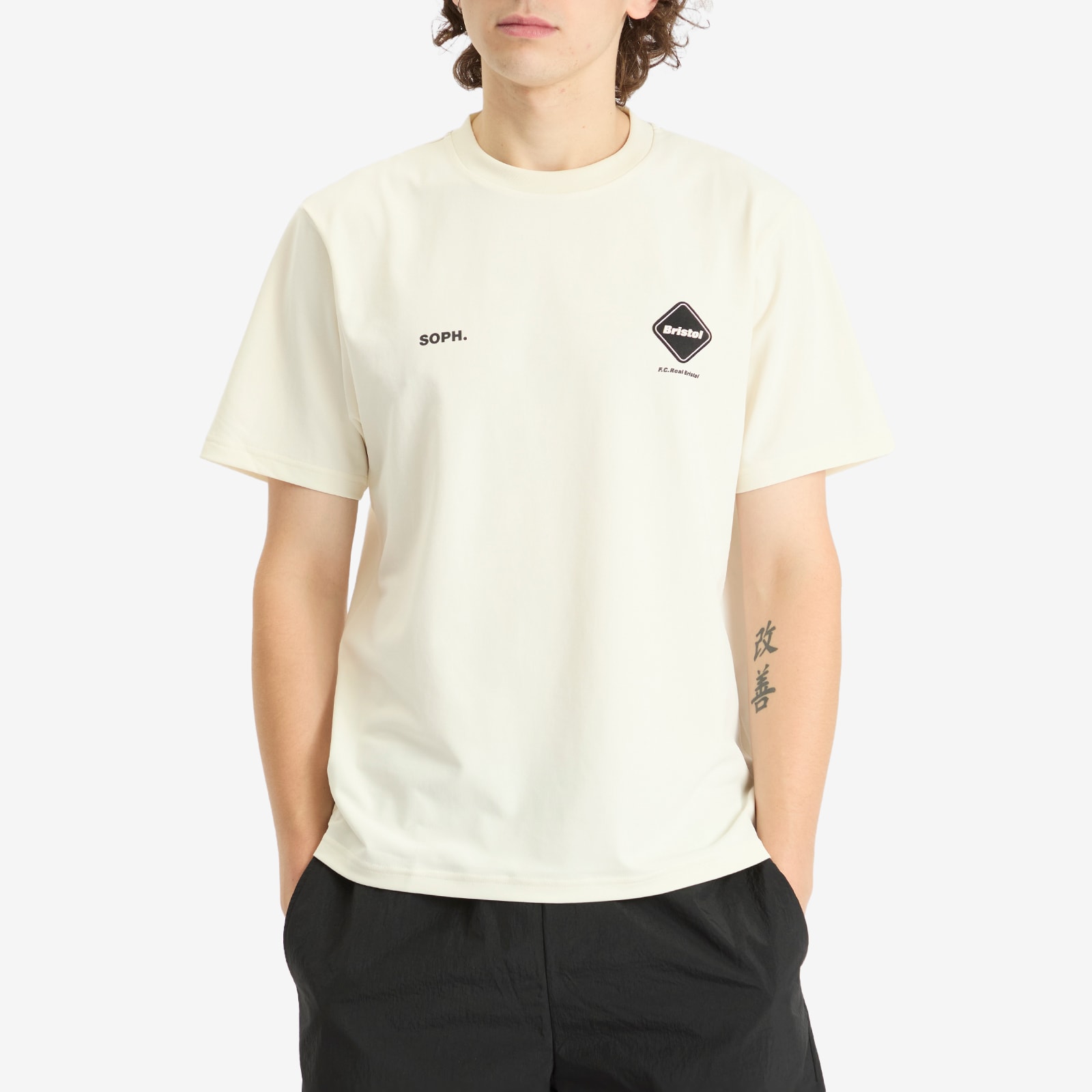 Tシャツ/M/コットン/カーキ/FCRB-220067/ボックスロゴ/迷彩/カモフラ 