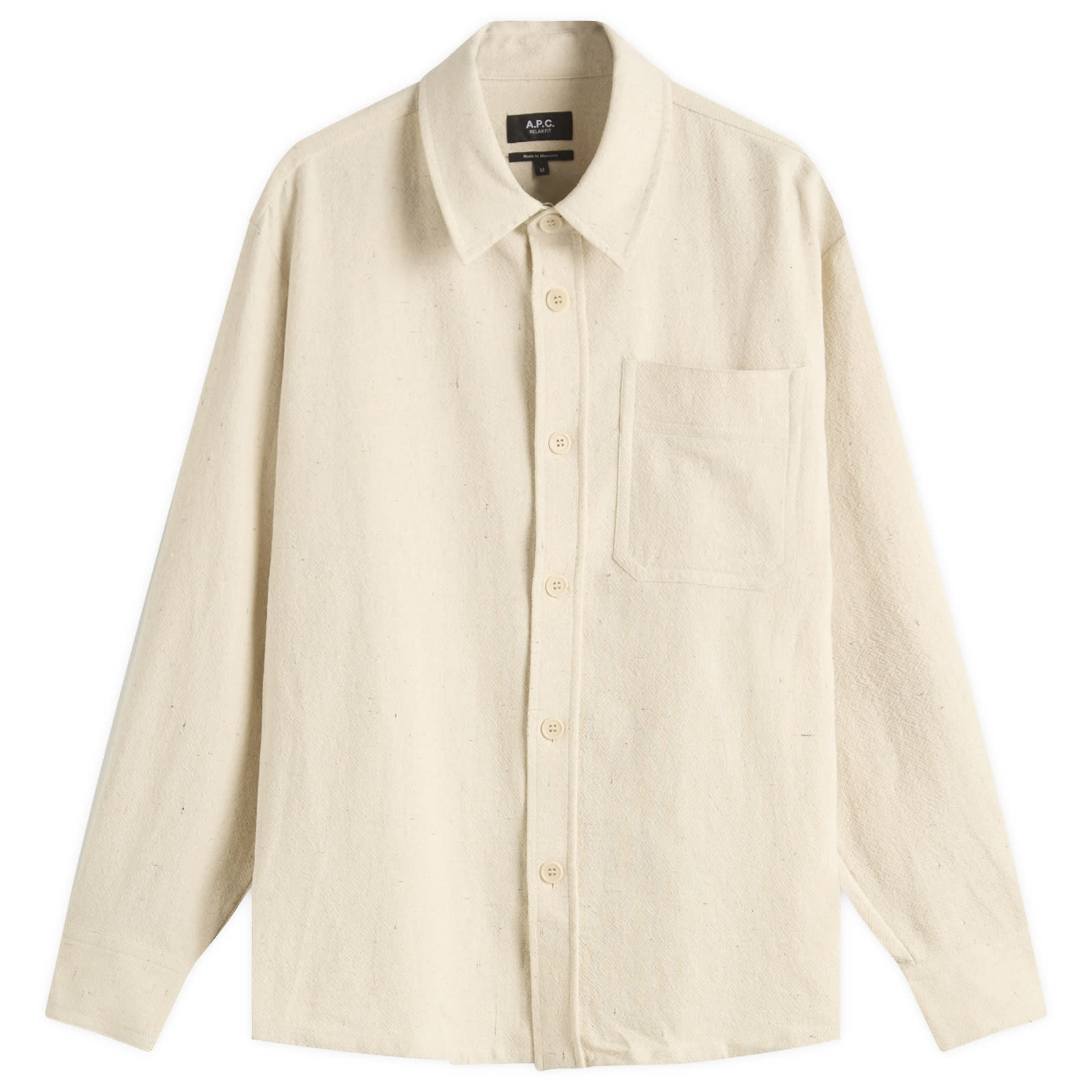 A.p.c. Men's Ecru Basile Marl Cotton Overshirt