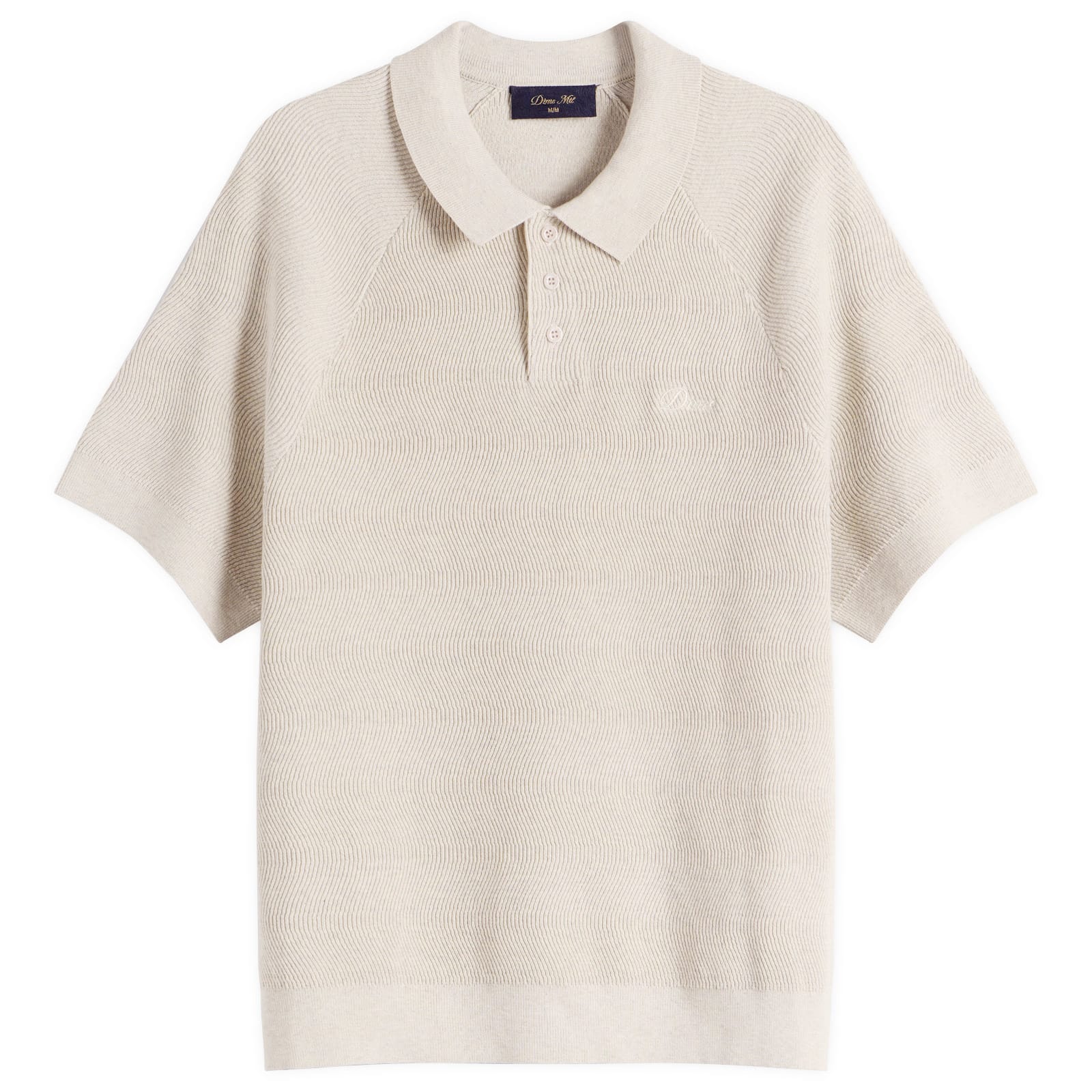 Dime Men’s Cable Knit Polo Oatmeal