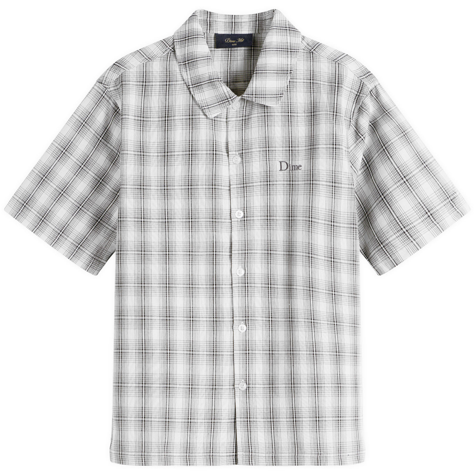 Dime Men’s Plaid Short Sleeve Shirt Grey