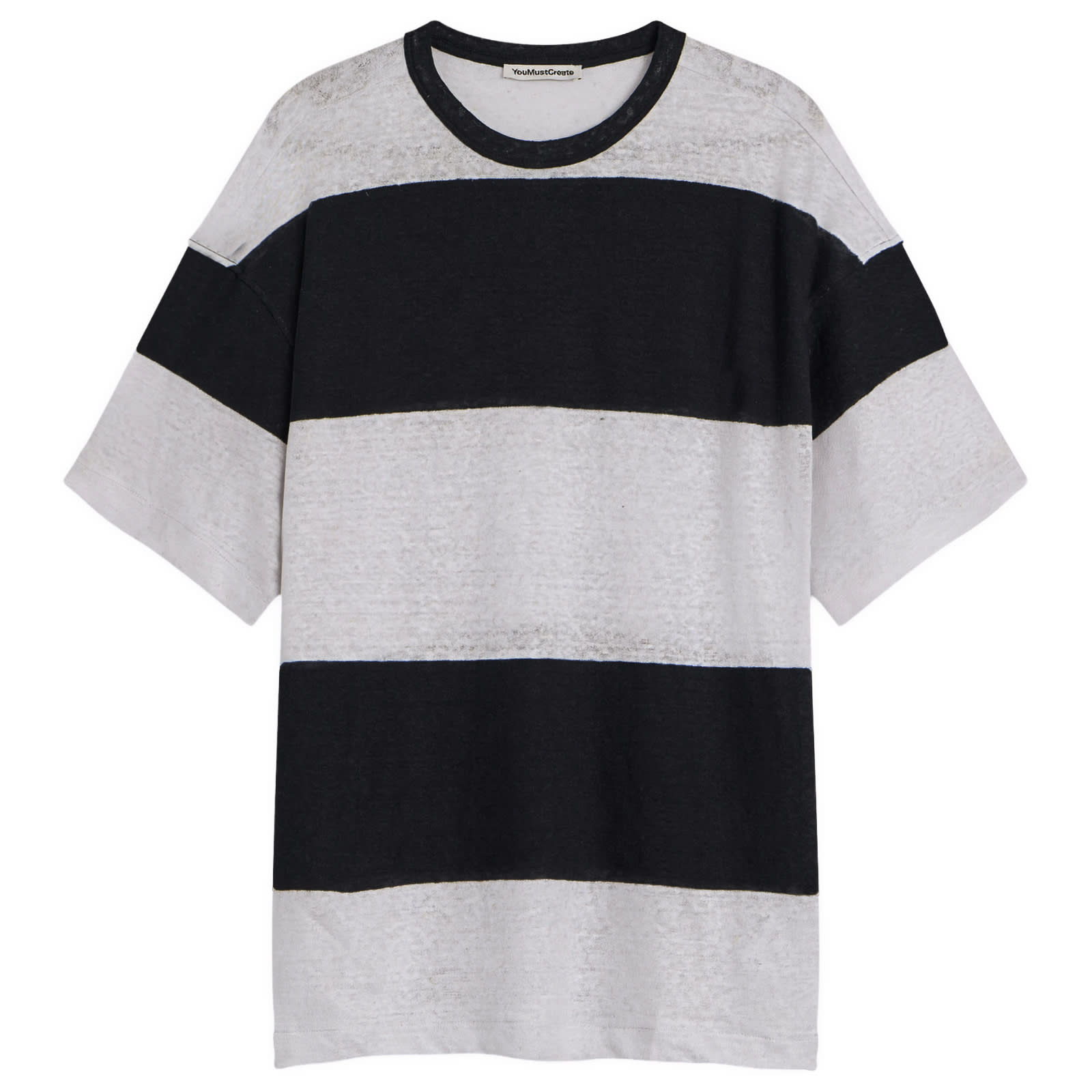 YMC Men’s Triple T Shirt Black/Light Grey