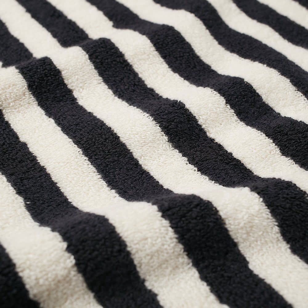 Tekla Fabrics Organic Terry Hand Towel Black Stripe END. (TW)